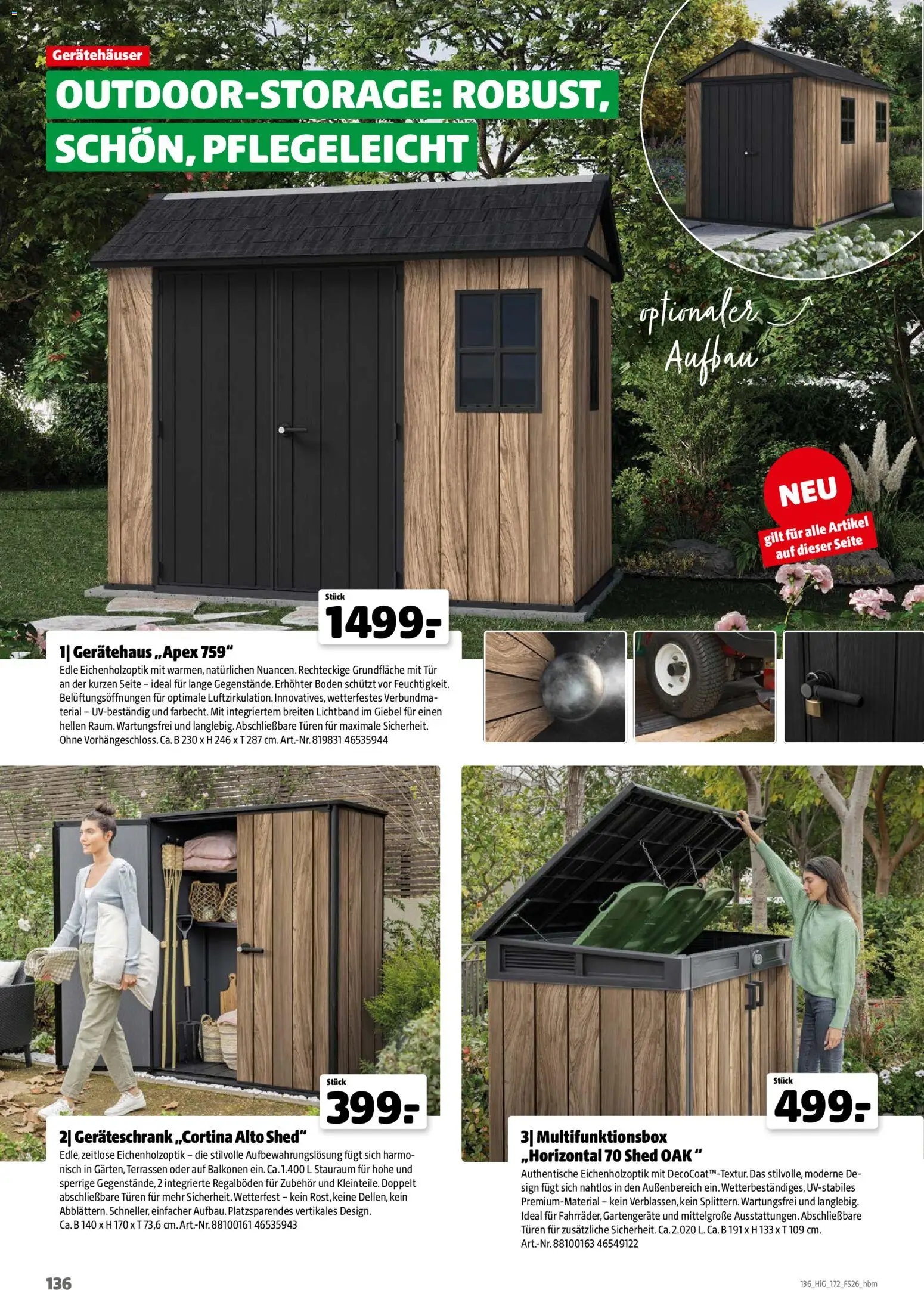 Hagebau Gartengestaltungsortiment – gültig ab 02.03.2026 | Seite: 136 | Produkte: Tür