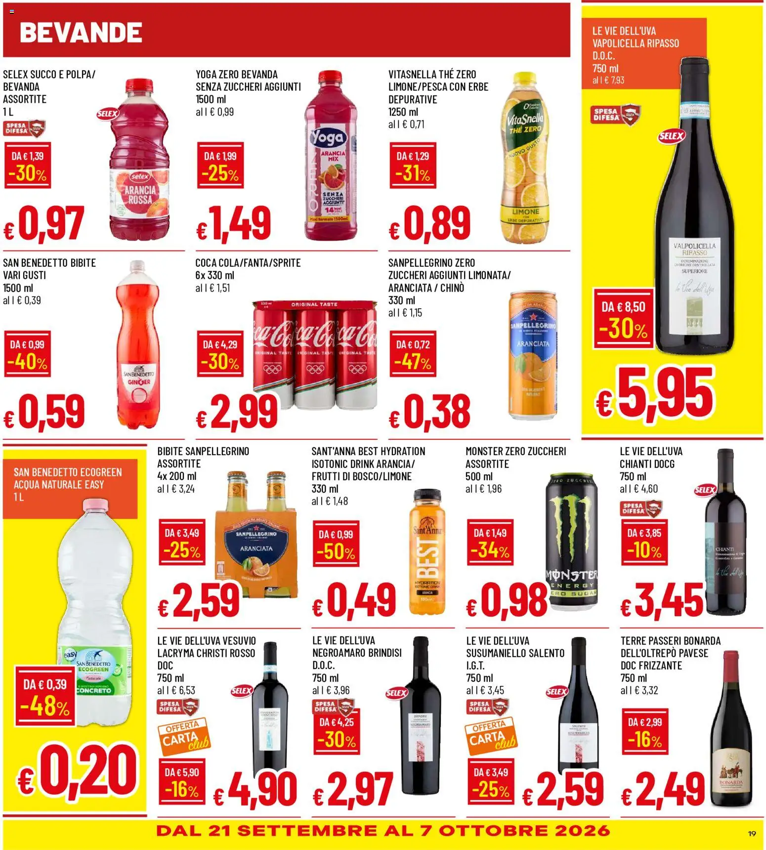 Volantino Galassia del 17/09/2026 | Pagina: 19 | Prodotti: Succo, The, Acqua naturale, Arancia