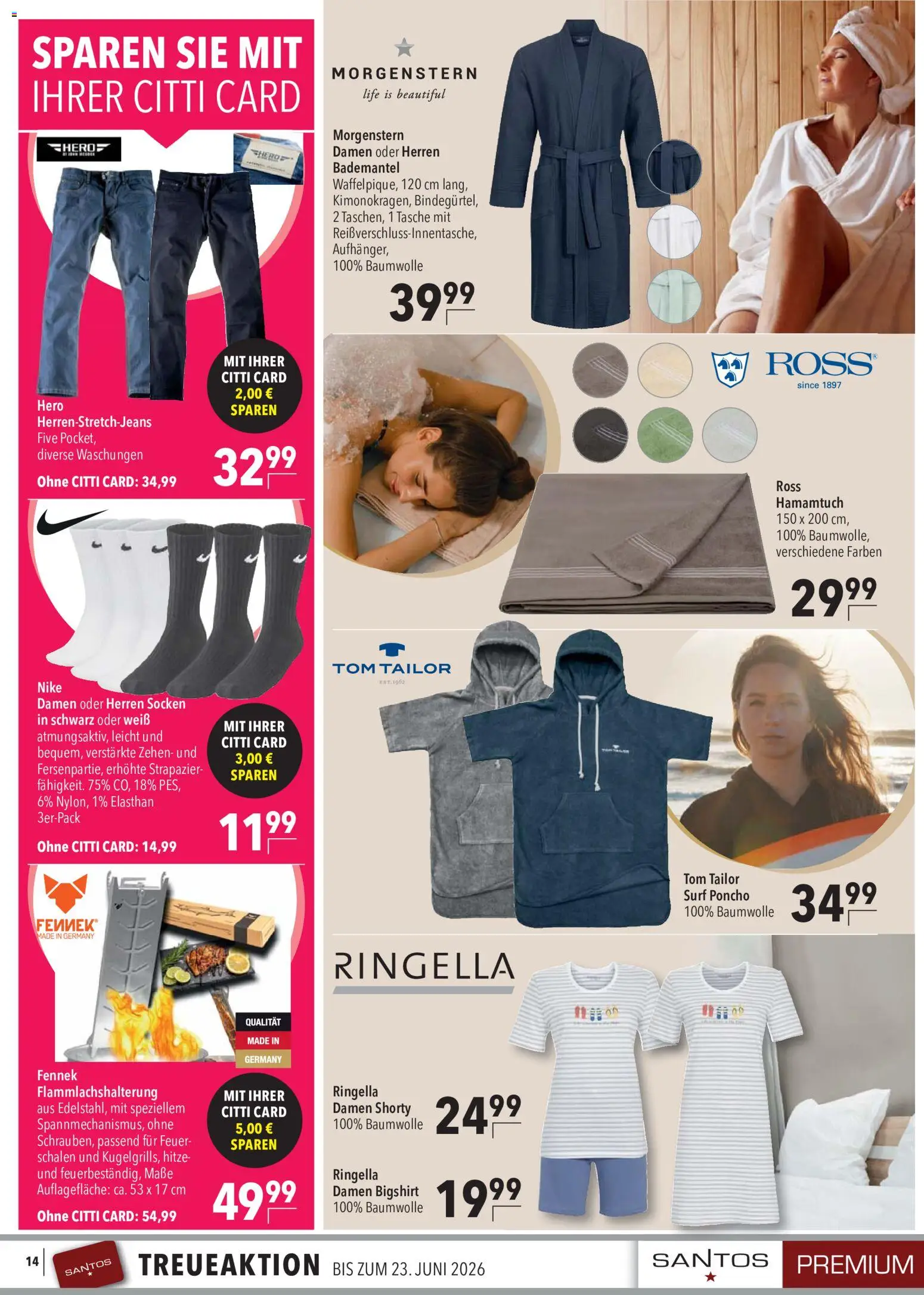 CITTI Markt Prospekt – gültig ab 10.06.2026 | Seite: 16 | Produkte: Tasche, Poncho, Socken, Bademantel