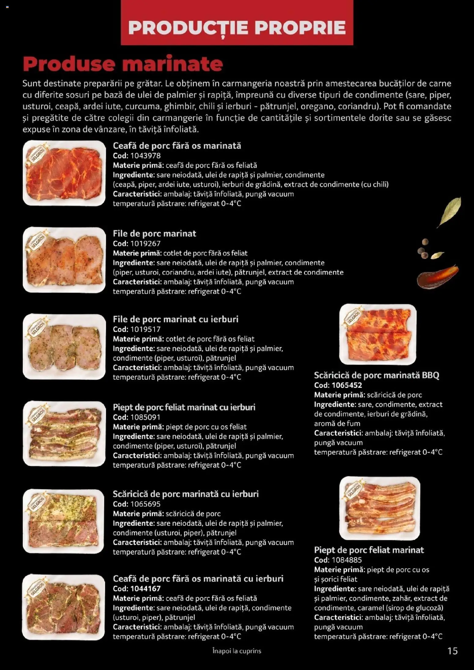 Noul catalog Selgros – valabil de la 25.03.2026 | Pagină: 15 | Produse: Pătrunjel, Ulei, Sirop, Condimente