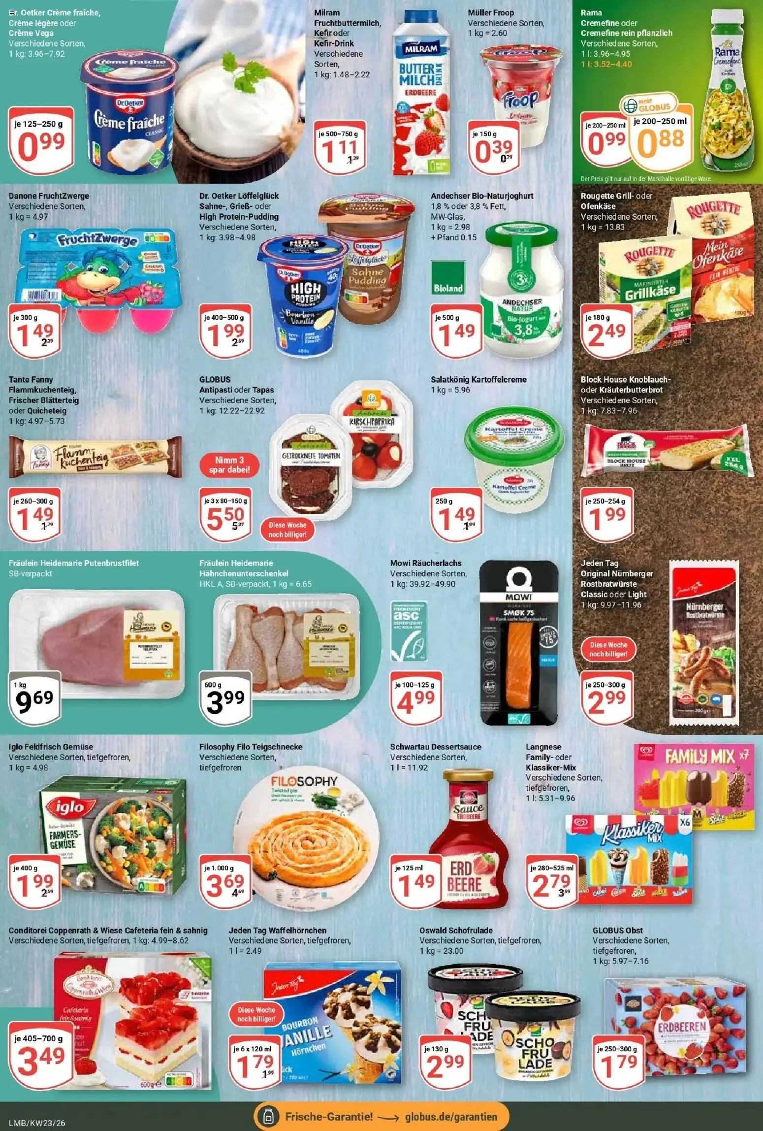 Globus Prospekt Limburg – gültig ab 01.06.2026 | Seite: 14 | Produkte: Rama, Fruchtzwerge, Obst, Knoblauch