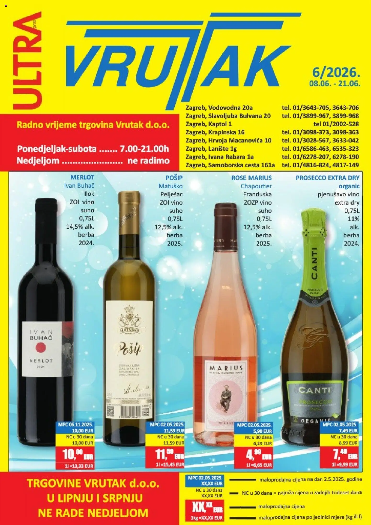 Vrutak katalog | vrijedi od 08.06.2026 | Stranica: 1 | Proizvodi: Prosecco, Vino