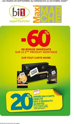 bi1 - Prévisualisation de bi1 Catalogue 60% de remise immédiate Maxi marché valide à partir de 29/09/2026