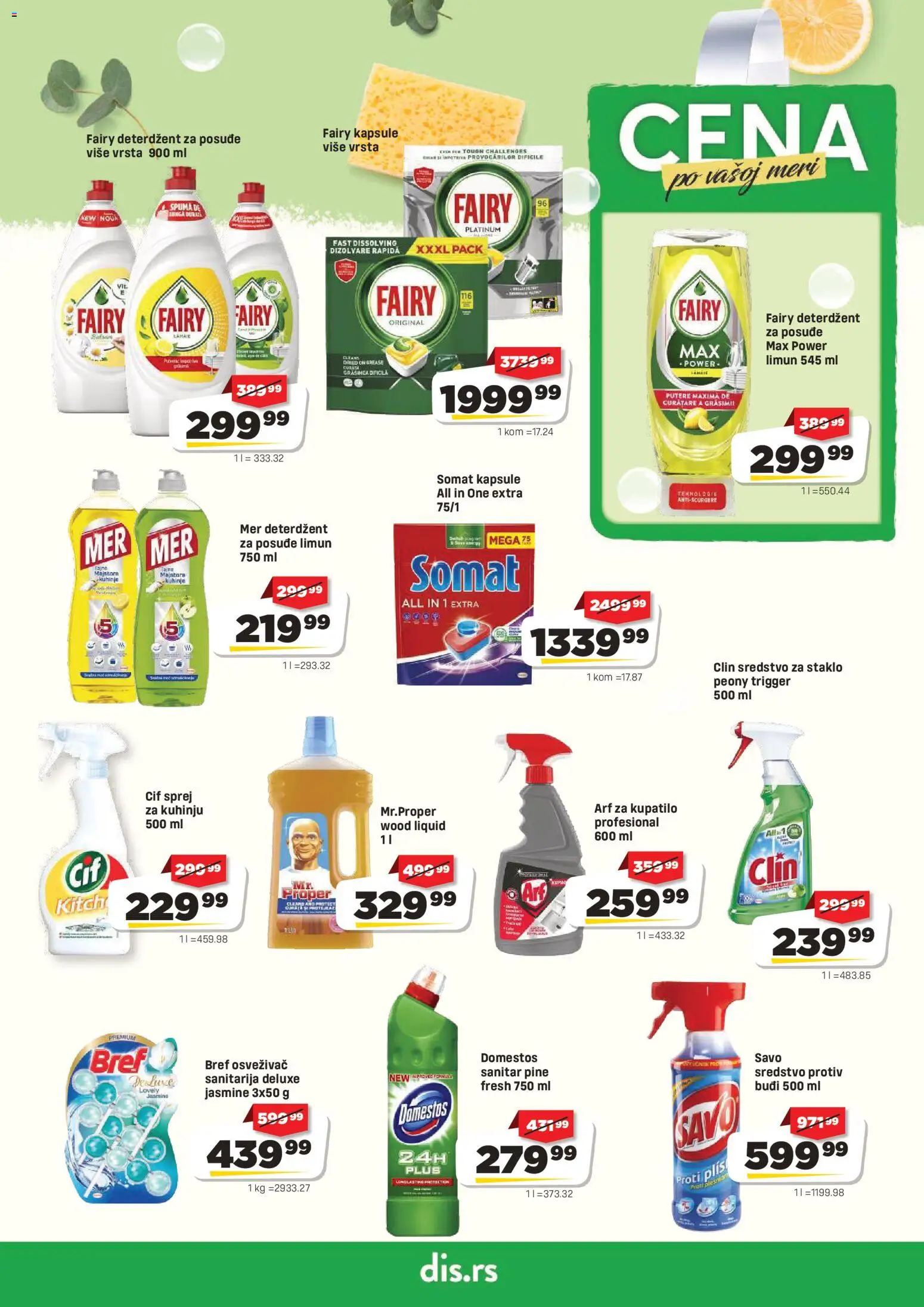 DIS katalog - važi od 04.06.2026 | Strana: 19 | Proizvode: Bref, Kapsule, Kupatilo, Limun