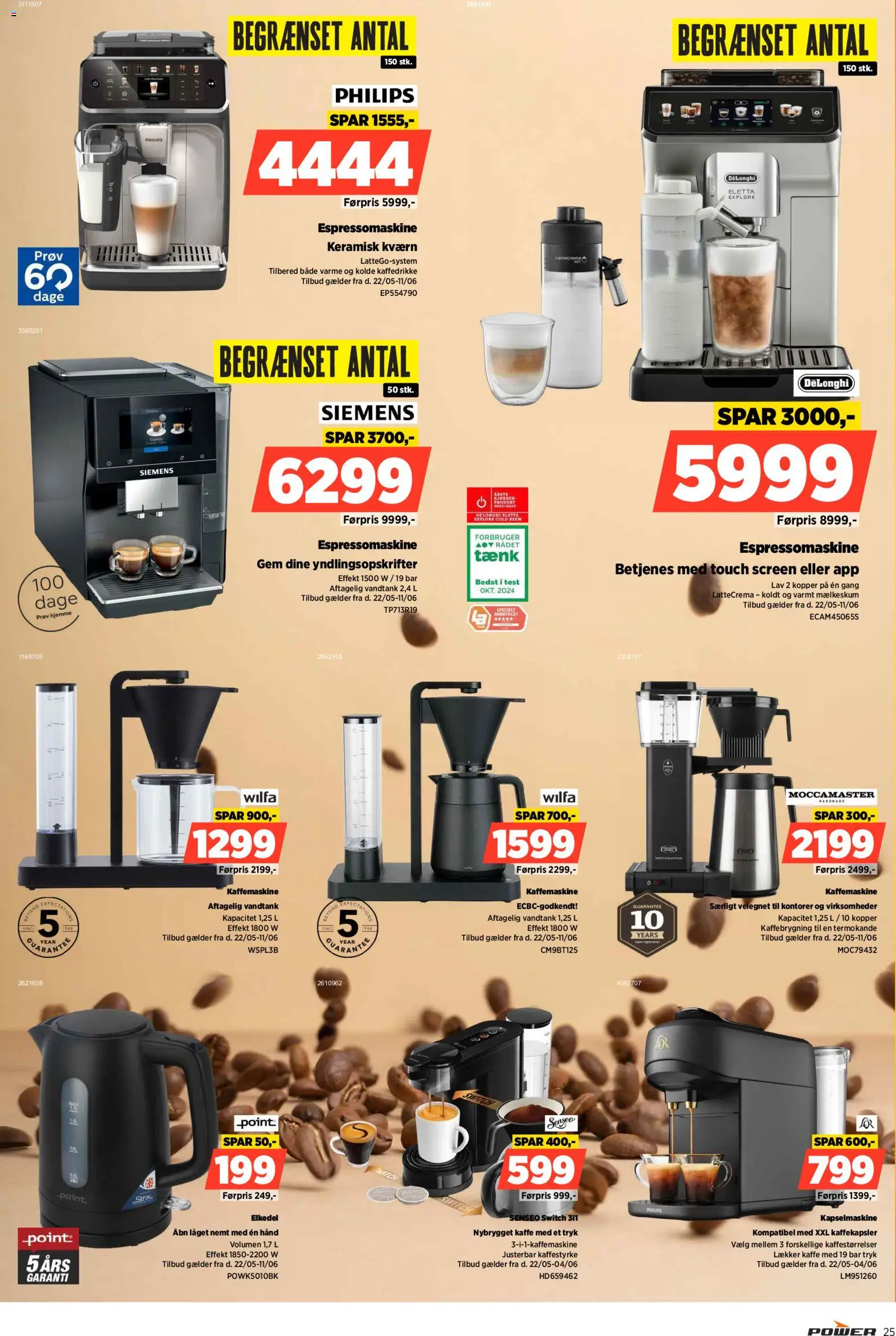 Power tilbudsavis – gyldig fra 22.05.2026 | Side: 25 | Produkter: Kværn, Kaffe, Kaffemaskine