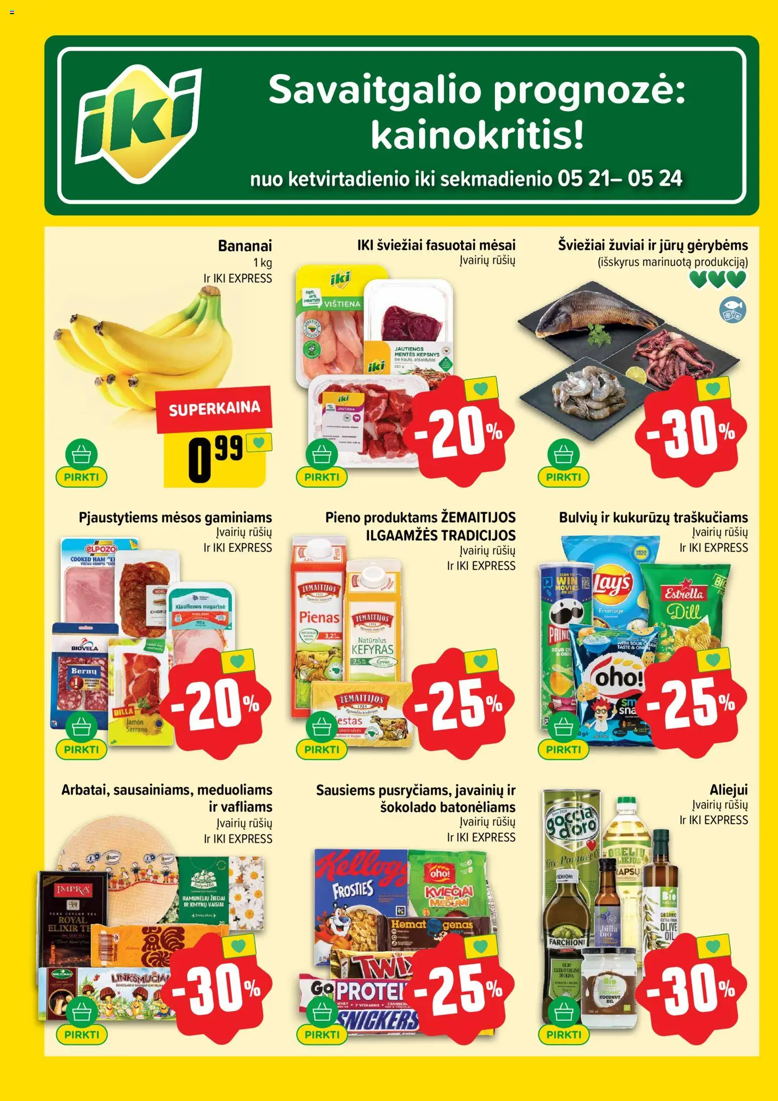 IKI akcijos nuo 18.05.2026 | Puslapis: 60 | Prekių: Kiaulienos, Kumpis, Vištiena, Jautiena
