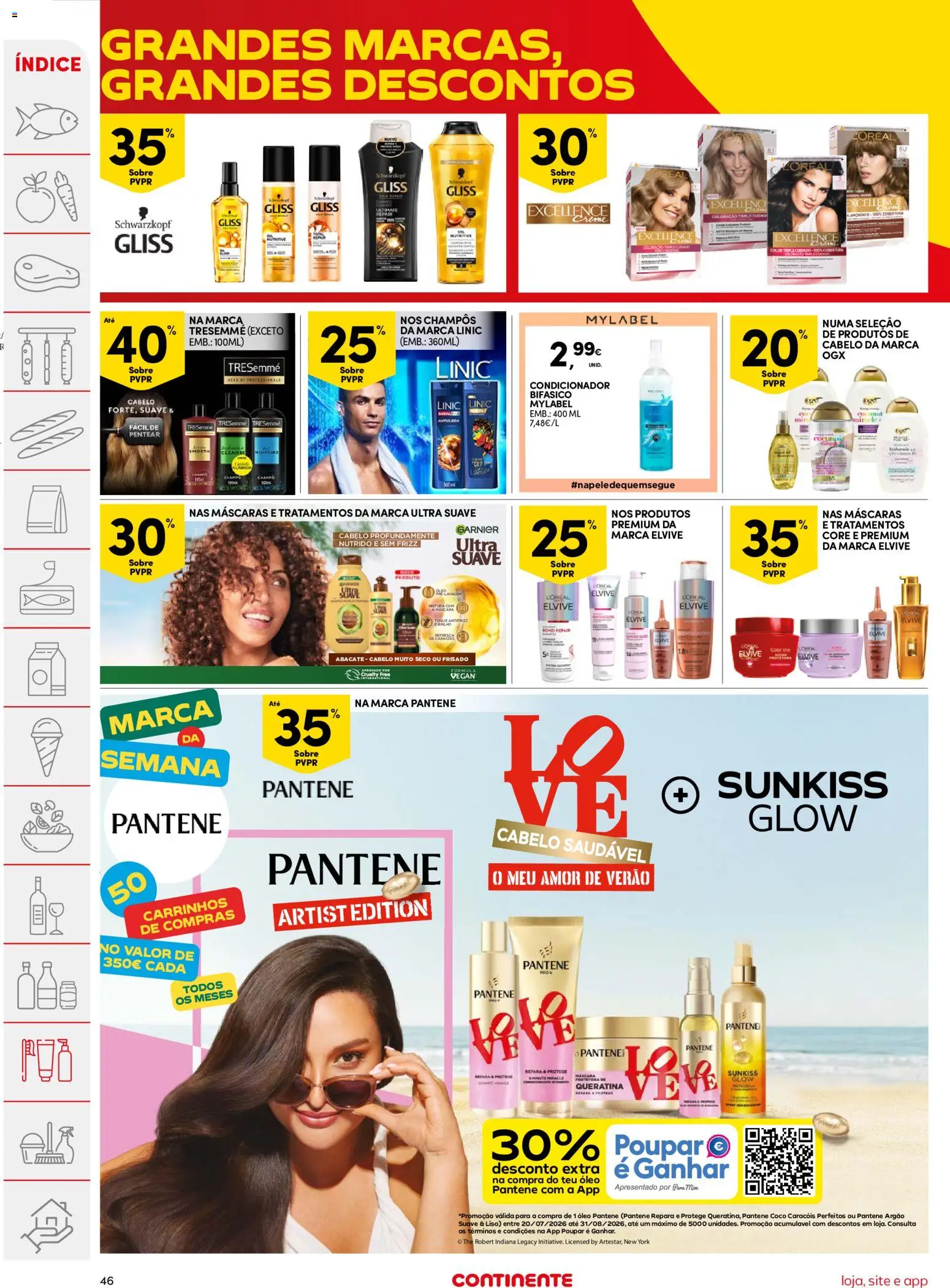 Continente folheto │ válido de 11/08/2026 | Página: 46 | Produtos: Condicionador, Óleo, Abacate, Creme