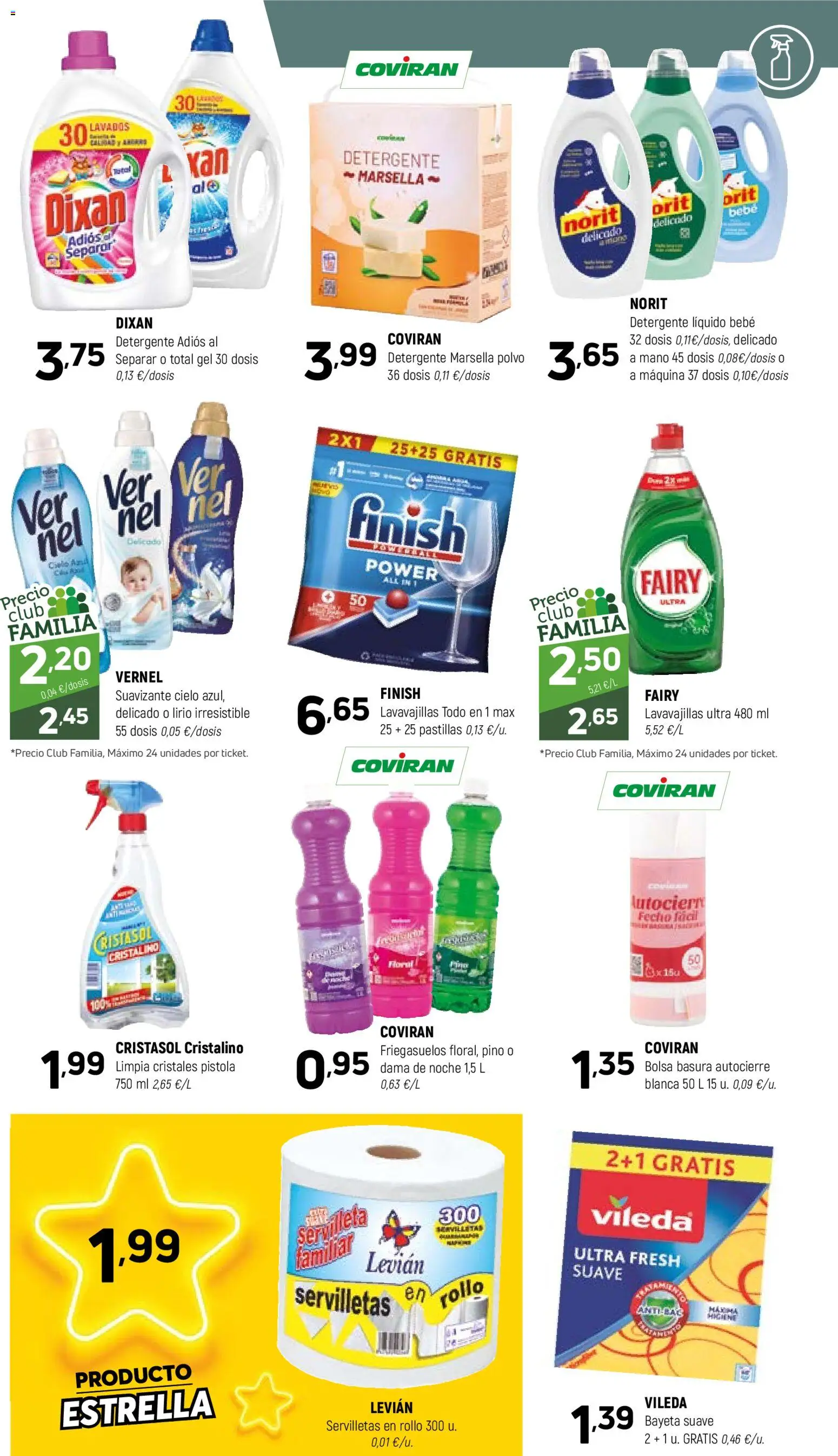 Coviran ofertas │ válido desde el 10.03.2026 | Página: 15 | Productos: Detergente, Detergente líquido, Bolsa, Lavavajillas