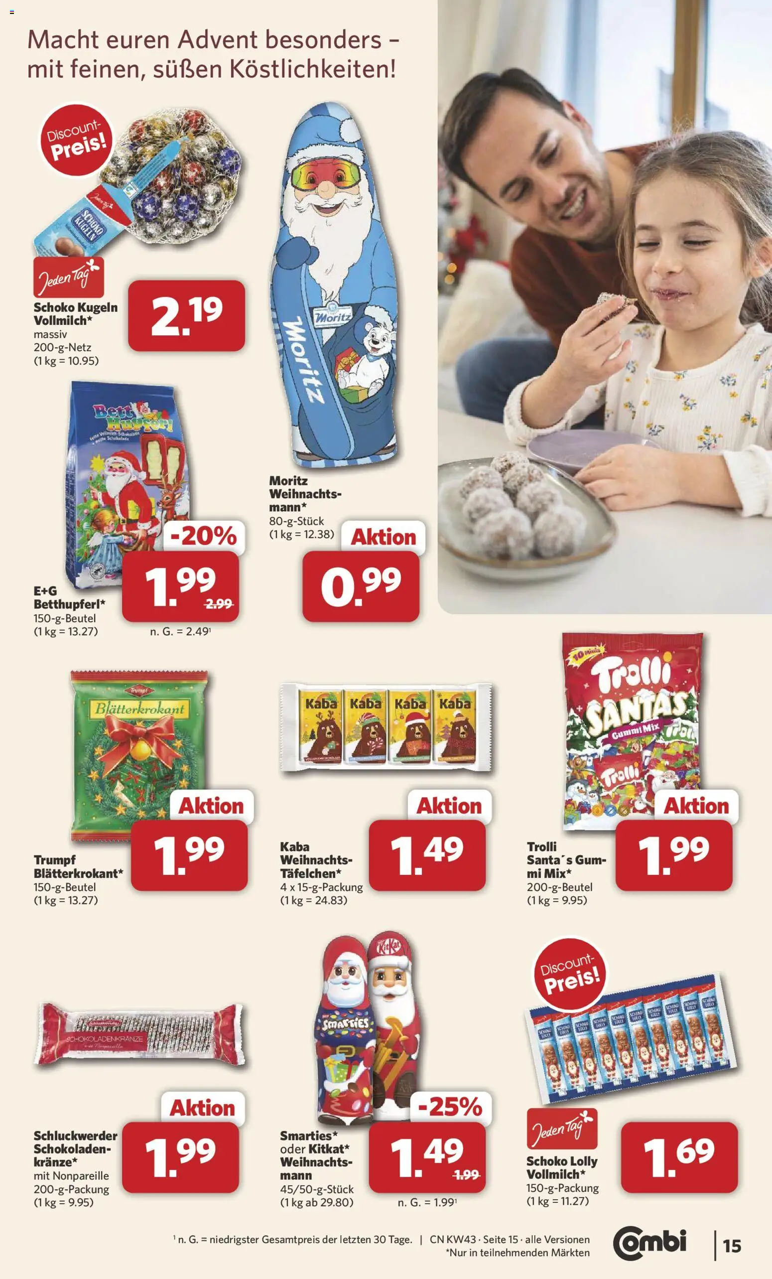 Combi Prospekt – gültig ab 19.10.2026 | Seite: 15 | Produkte: Bett, Schokolade, Smarties