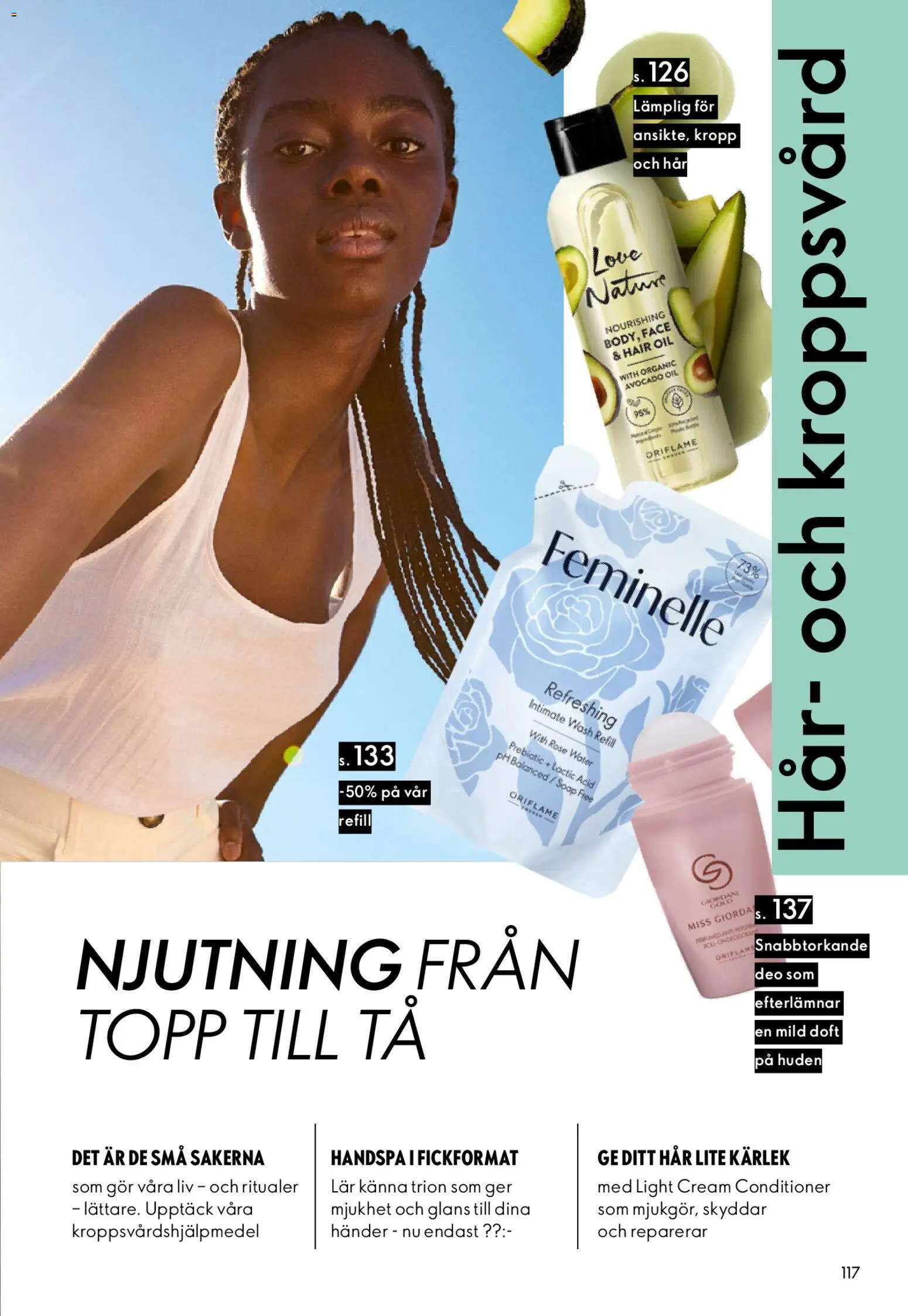 Oriflame reklamblad aktuell från 01.04.2026 | Sida: 117 | Produkter: Avocado, Doft, Deodorant, Topp