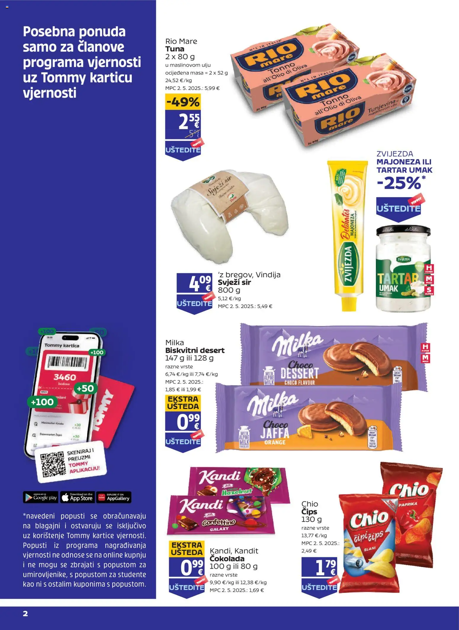 Tommy katalog | vrijedi od 18.06.2026 | Stranica: 1 | Proizvodi: Vindija, Rio Mare, Milka, Tuna