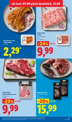 Ofertele Lidl valabile de la 07.09.2026 | Pagină: 5 | Produse: Cotlet, Piept de Porc, Carne tocată
