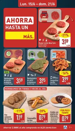 Vista previa Hamburguesa de pollo y espinacas, 480 g (8.23 €/kg) válido desde el 15.06.2026 | Página: 9