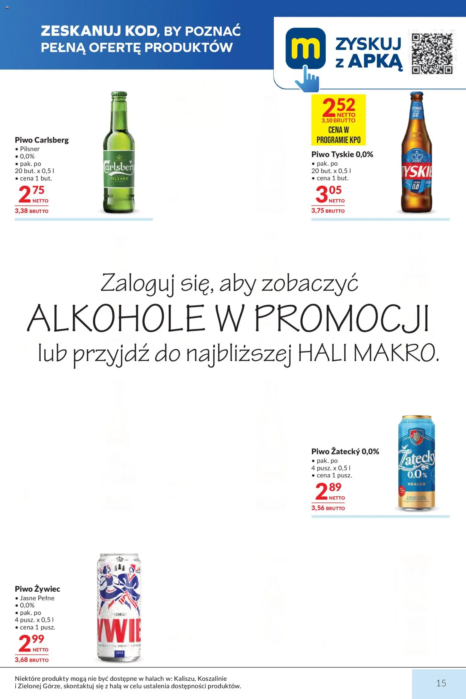 Makro gazetka od 04.08.2026 | Strona: 15 | Produkty: Tyskie, Piwo Carlsberg, Piwo