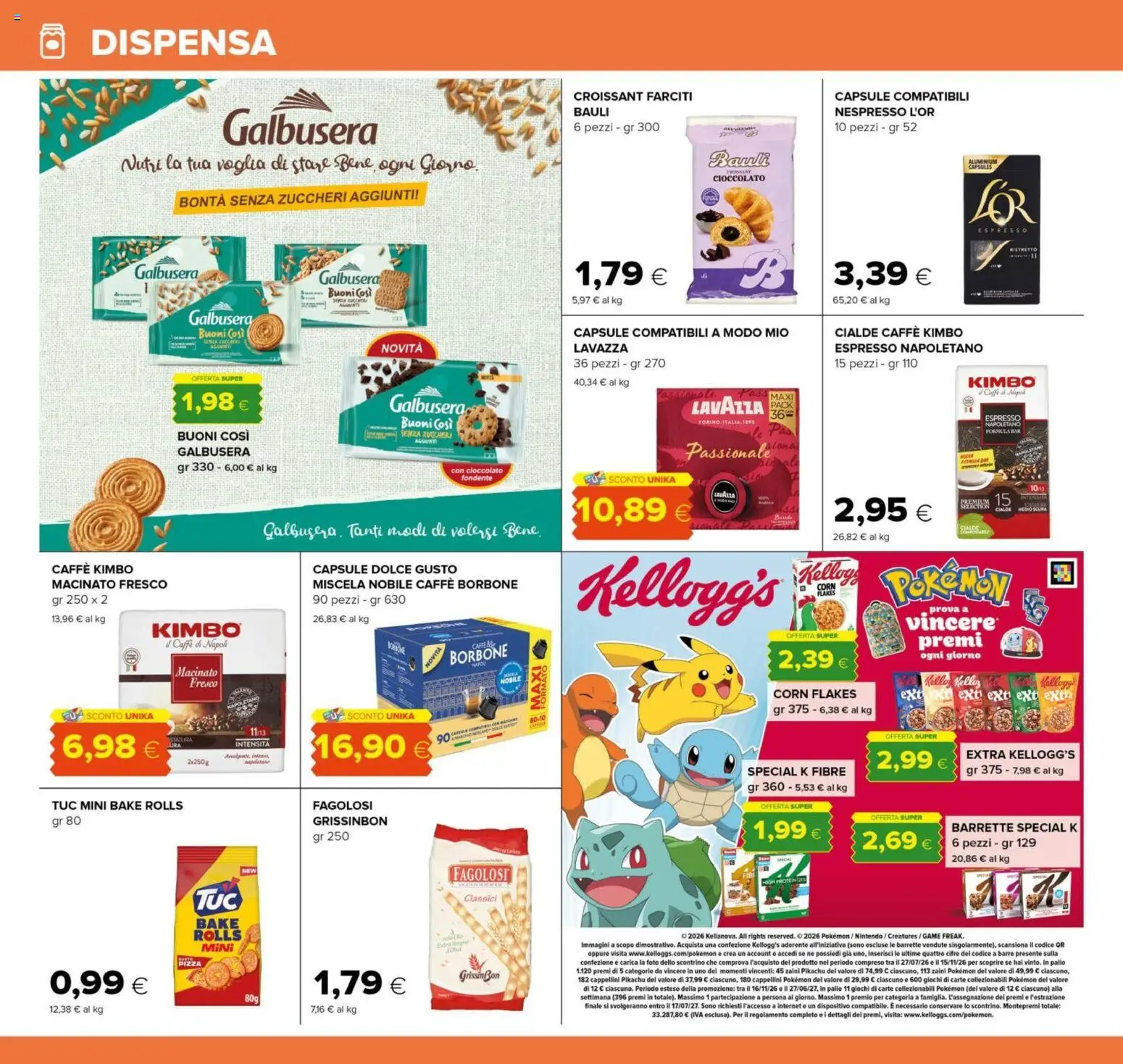 Volantino Oasi del 16/07/2026 | Pagina: 14 | Prodotti: Caffè, Cioccolato, Pizza, Croissant