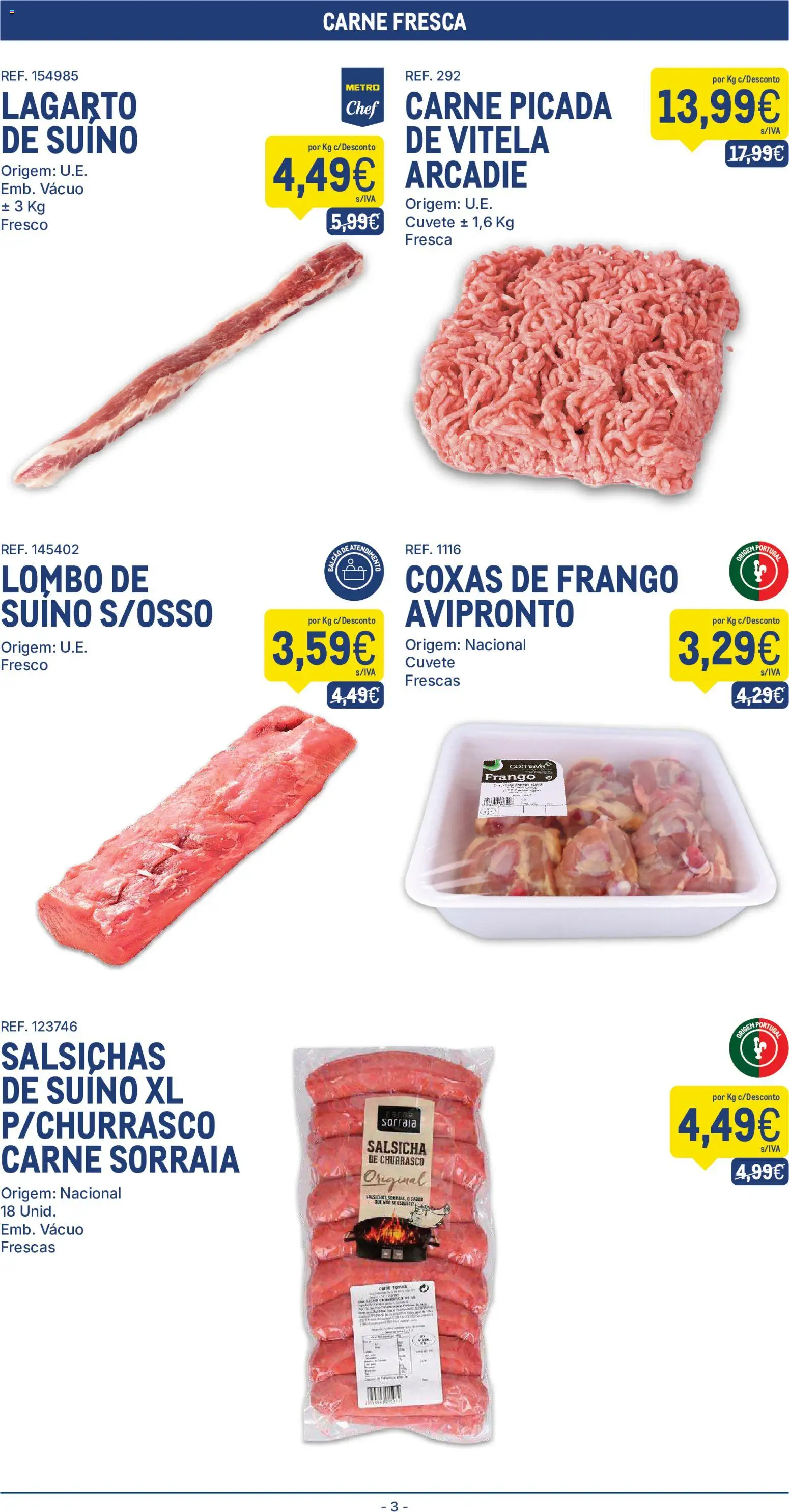 Makro Folheto │ válido de 19.05.2026 | Página: 3 | Produtos: Vitela, Frango, Carne picada, Lombo