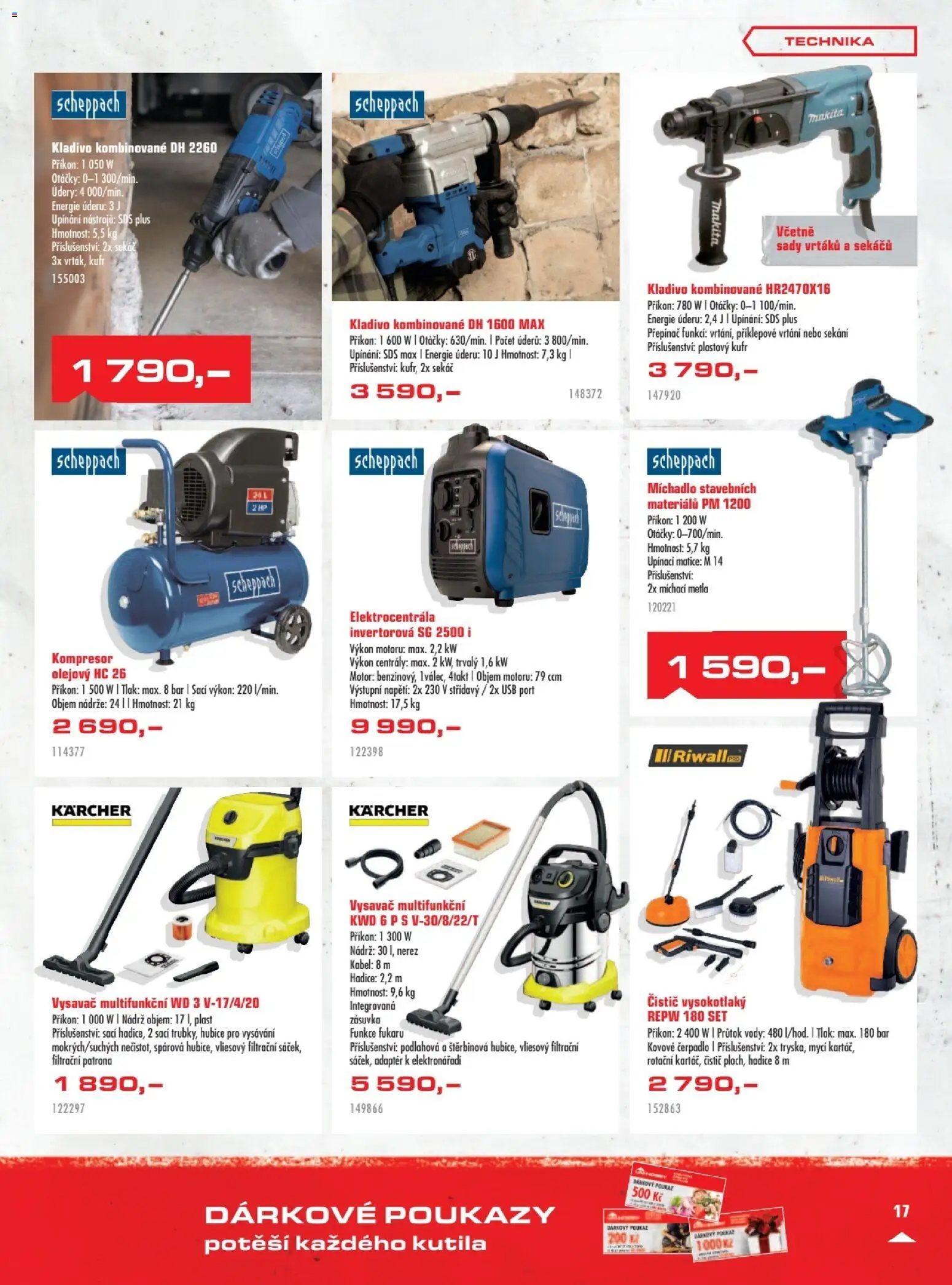 Uni Hobby leták od 28.05.2026 | Strana: 17 | Produkty: Makita, Kabel, Hadice, Zásuvka