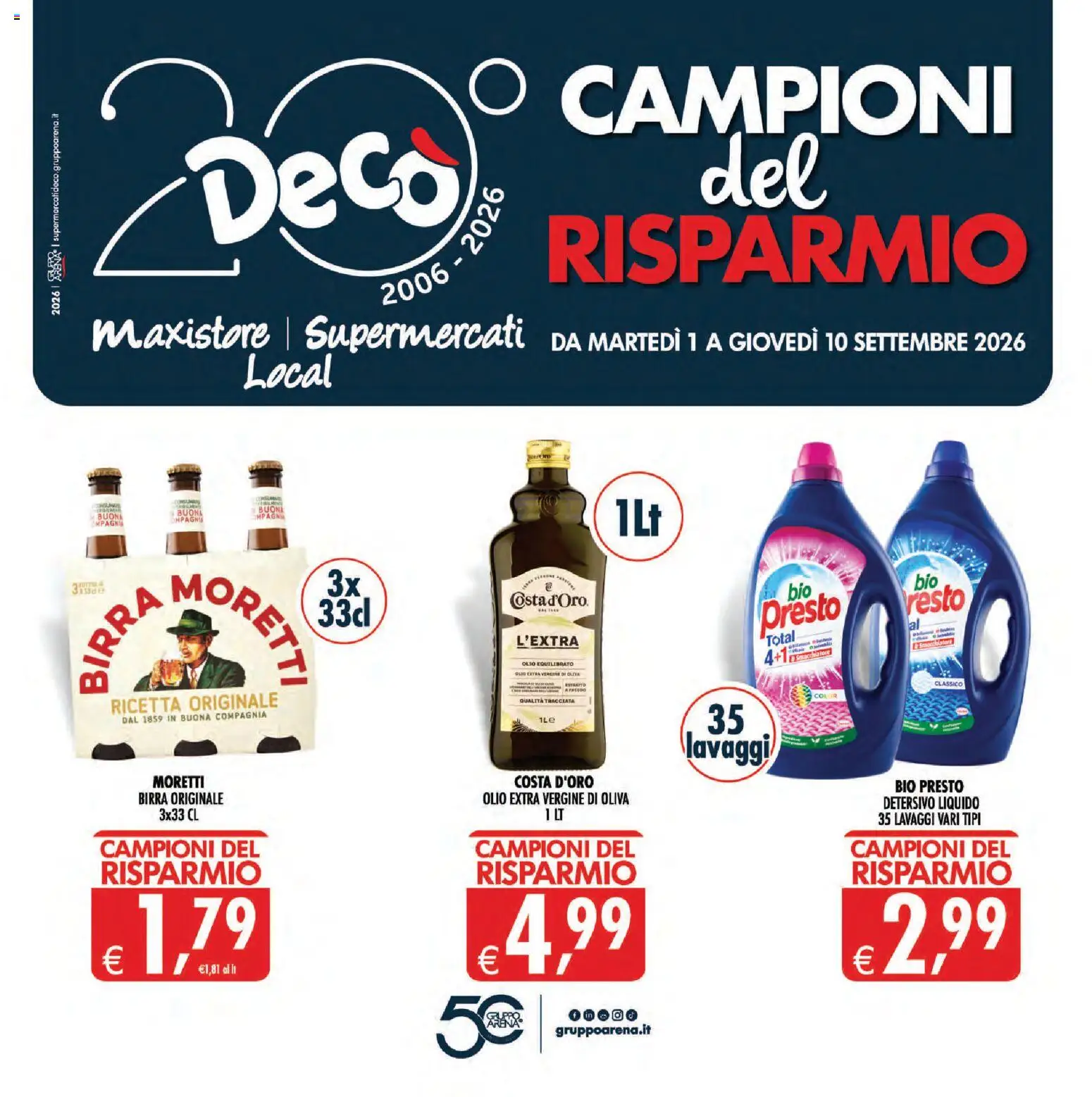Volantino Decò del 01/09/2026 | Pagina: 1