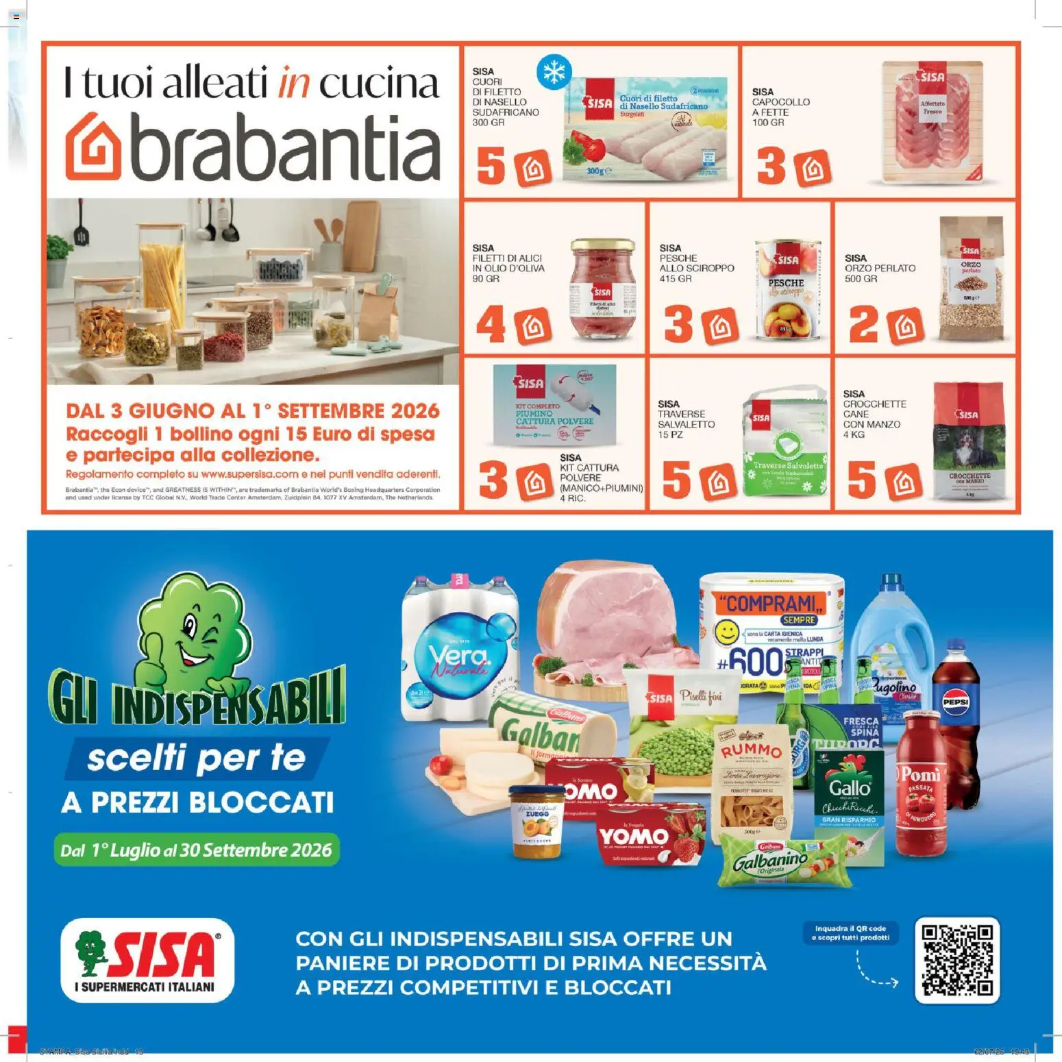 Volantino SISA del 16/07/2026 | Pagina: 19 | Prodotti: Carta igienica, Manzo, Nasello, Pepsi