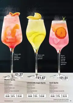Preview of Booker Wholesale - spring catering news 2026 valid from 22.05.2026 | Page: 73 | Products: Prosecco, Soda, Lemon, Orange