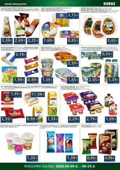 Kubas leidinys galioja nuo 09.06.2026 | Puslapis: 3 | Prekių: Dešrelės, Kremas, Jogurto gėrimas, Plombyras