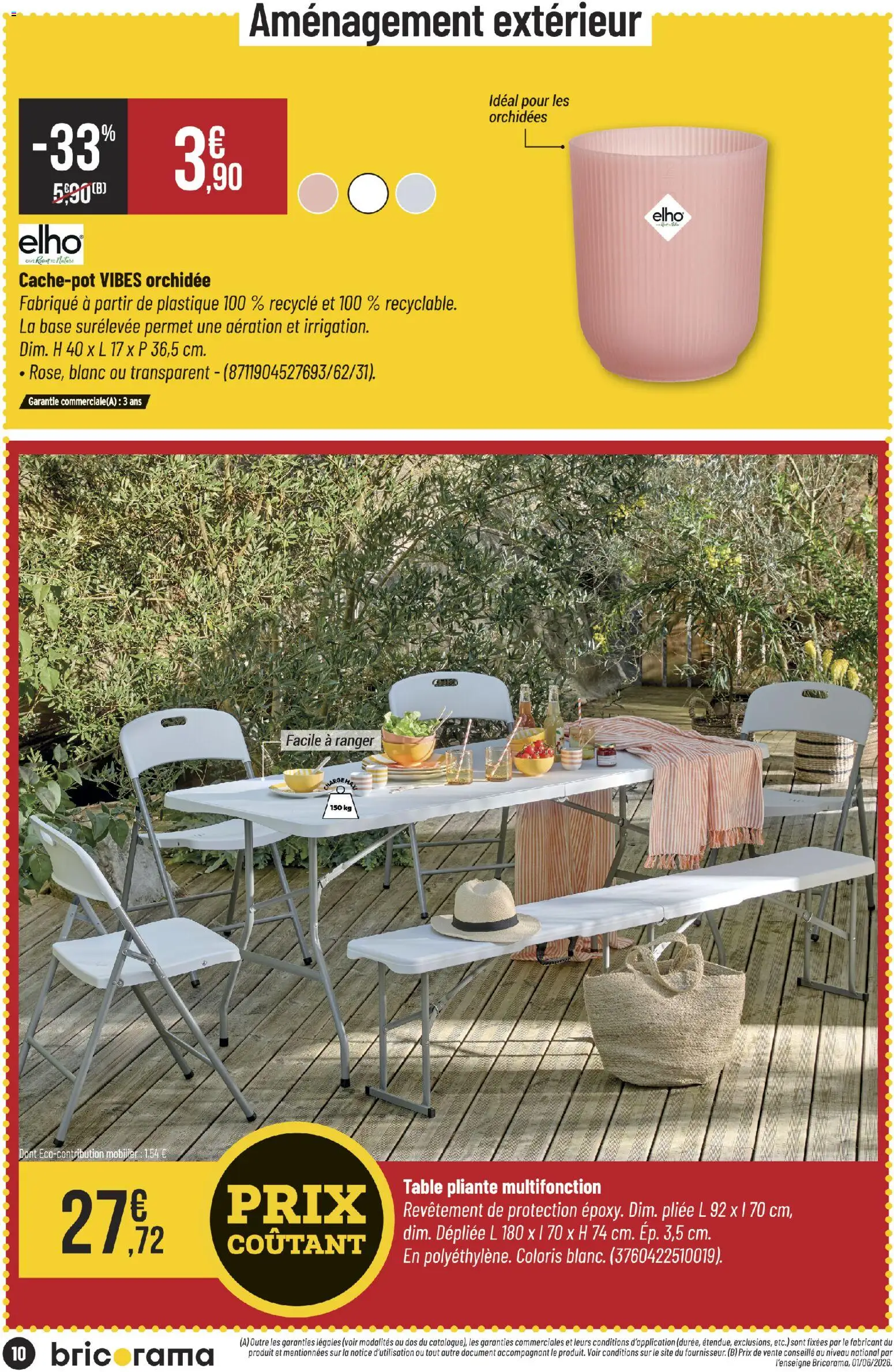 {H1} | Page: 10 | Produits: Base, Table, Orchidée, Table pliante