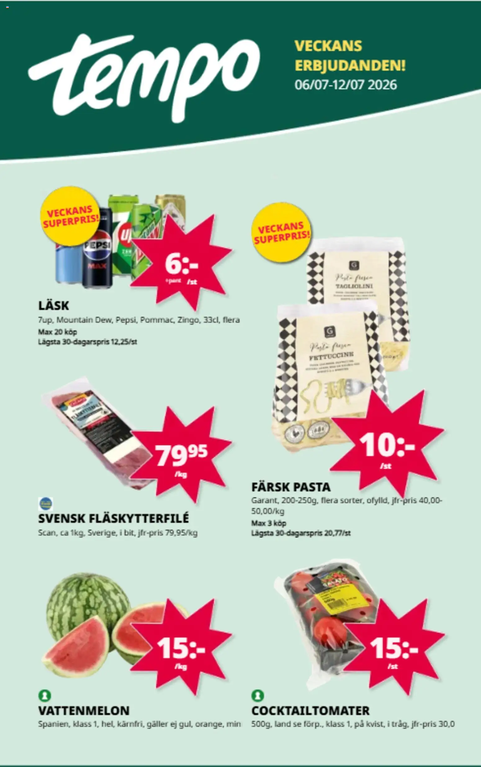 Tempo reklamblad aktuell från 06/07/2026 | Sida: 1