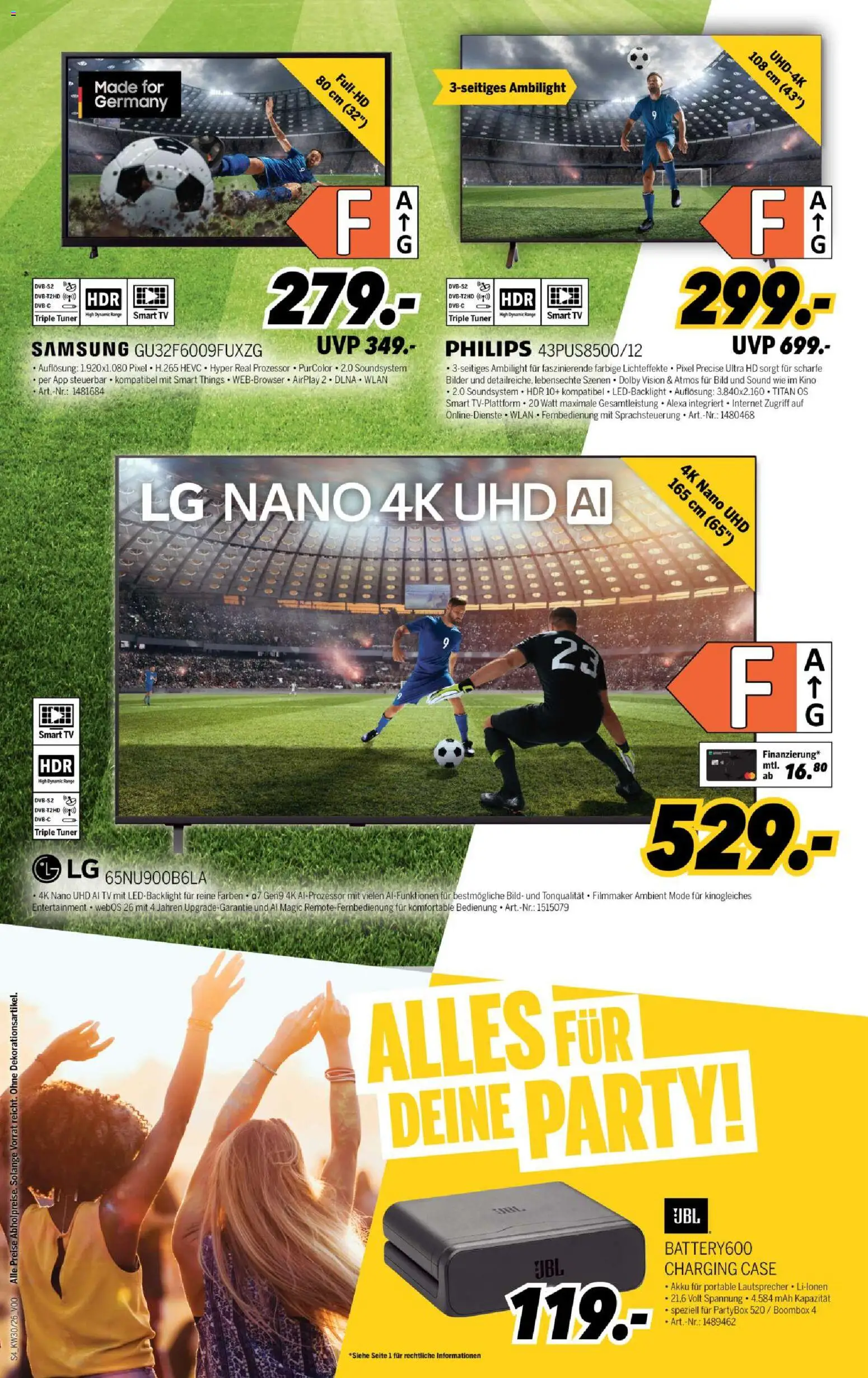 Medimax Prospekt – gültig ab 18.07.2026 | Seite: 4 | Produkte: LG, Philips, Lautsprecher, TV