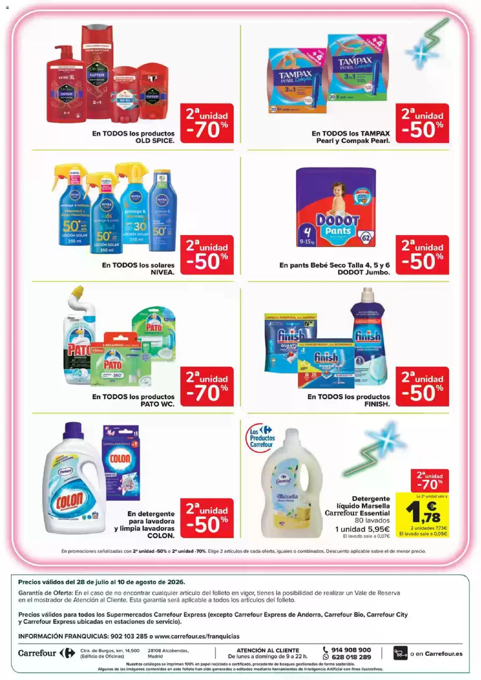 Carrefour Express folleto │ válido desde el 28/07/2026 | Página: 4 | Productos: Detergente, Lavadora