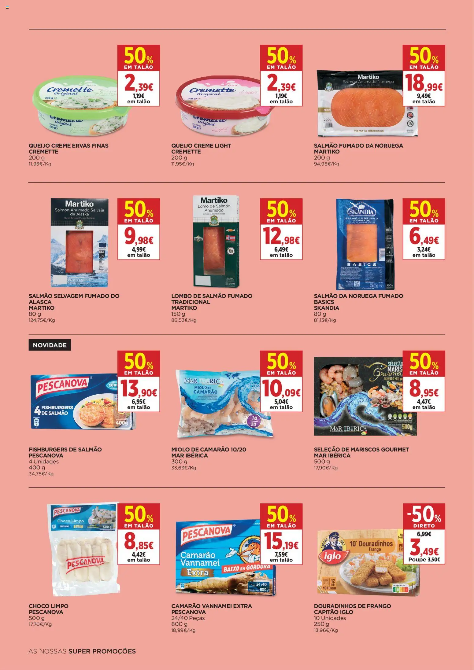 El Corte Ingles folheto │ válido de 18/09/2026 | Página: 4 | Produtos: Salmão fumado, Queijo creme, Frango, Creme