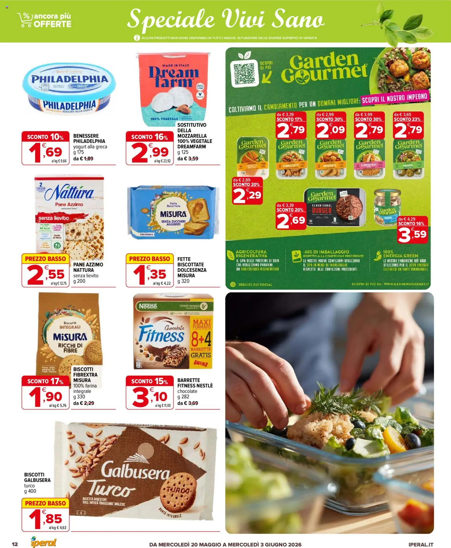 Volantino Iperal del 20.05.2026 | Pagina: 12 | Prodotti: Pane, Cereali, Biscotti, Falafel