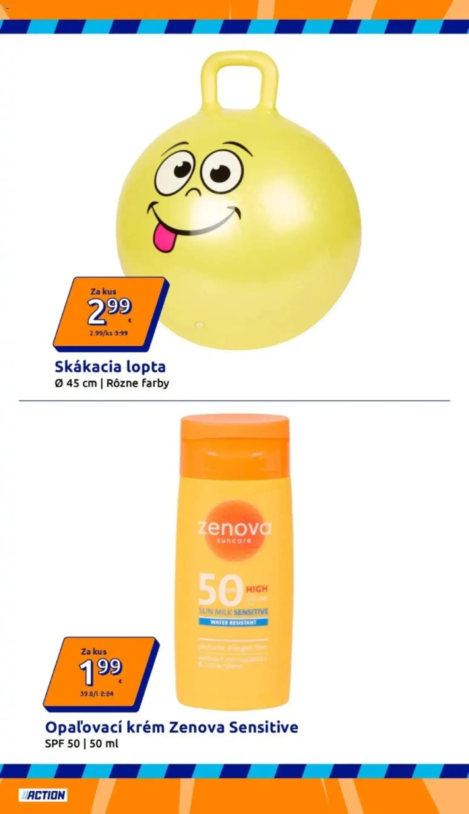 Nové Action akcie – leták je platný od 20.05.2026 | Strana: 24 | Produkty: Lopta, Opaľovací krém, Krém