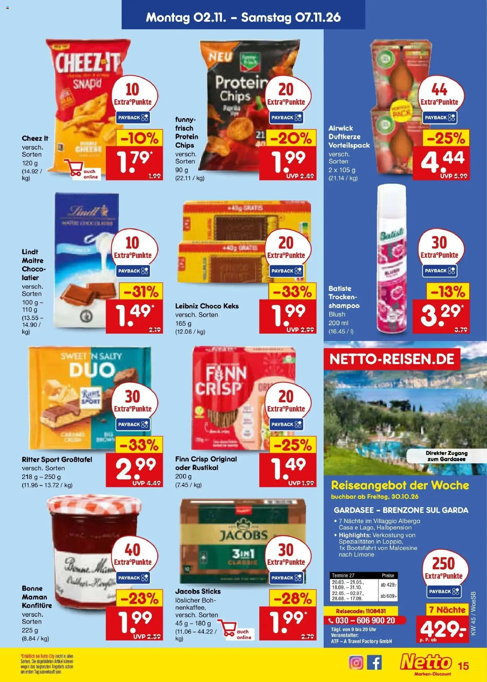 Netto Marken-Discount Prospekt Gemmingen – gültig ab 02.11.2026 | Seite: 25 | Produkte: Spezialitäten, Lindt, Chips, Uhr