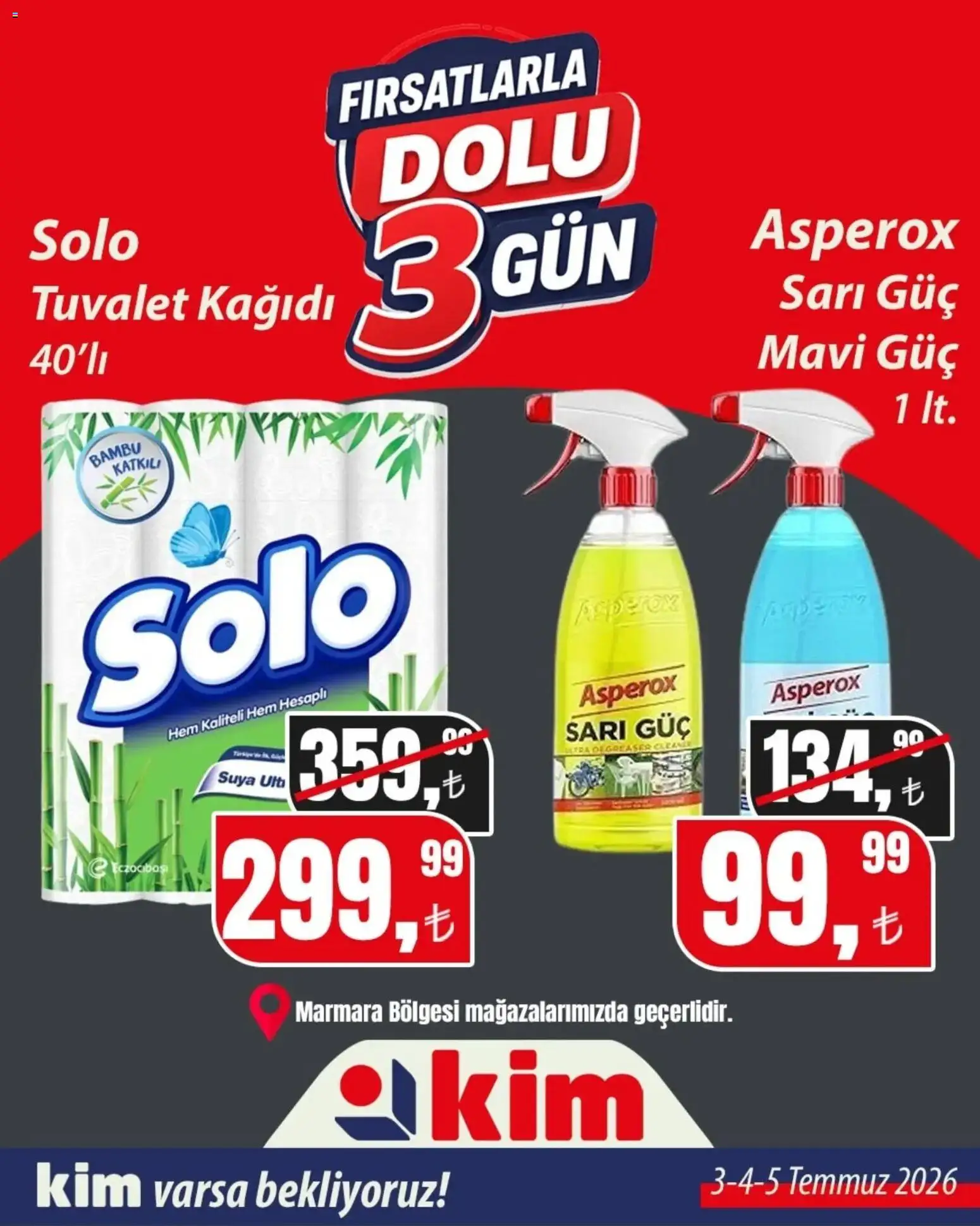 Kim Market - Fırsatlarla Dolu 3 Gün - 03 Temmuz 2026 tarihinden itibaren geçerlidir | Sayfa: 11 | Ürünler: Tuvalet, Tuvalet kağıdı