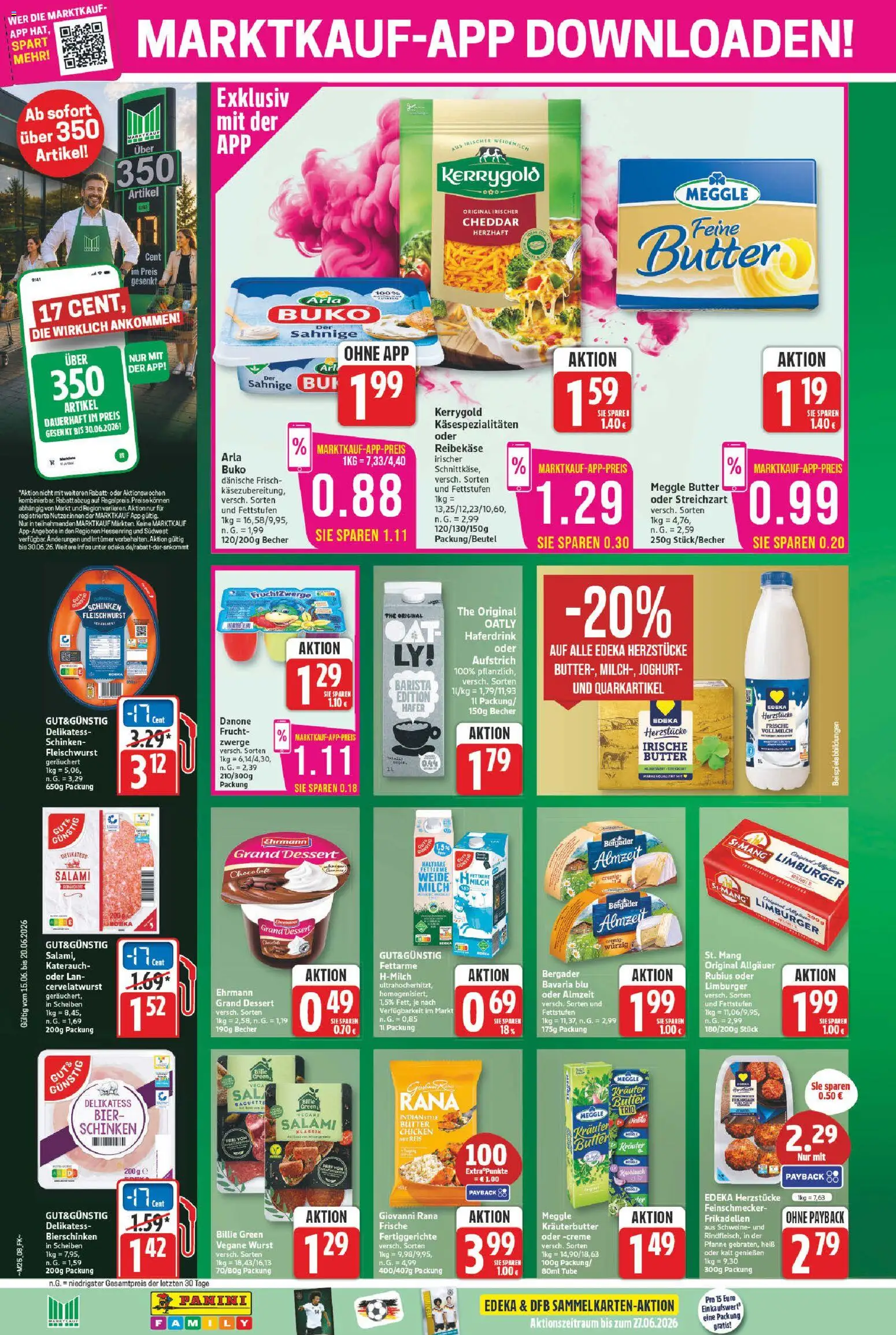 Marktkauf Prospekt – gültig ab 15.06.2026 | Seite: 8 | Produkte: Butter, Baguette, Creme, Oatly