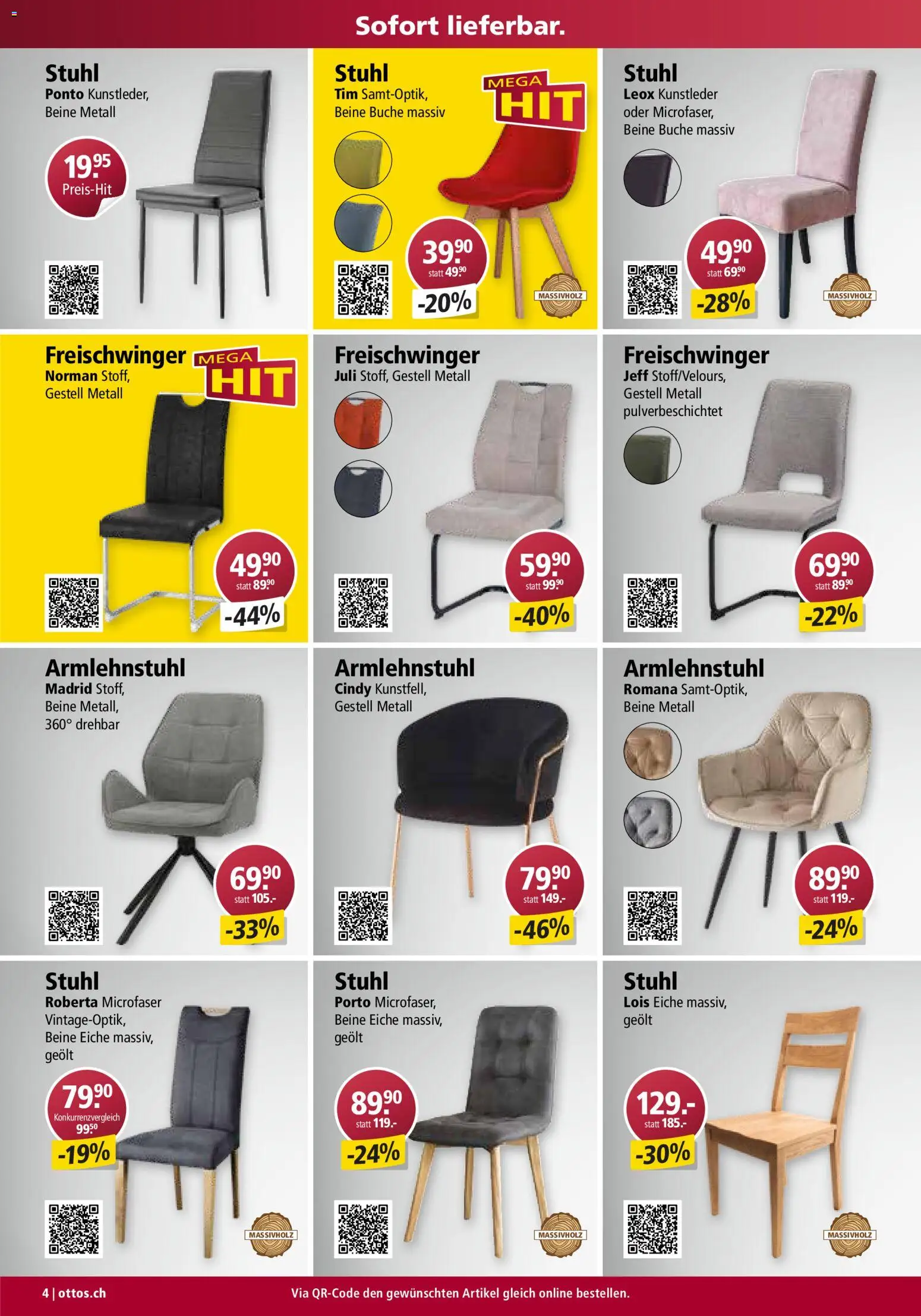 Otto's Aktionen Möbelflyer – gültig ab 01.07.2026 | Seite: 4 | Produkte: Stuhl