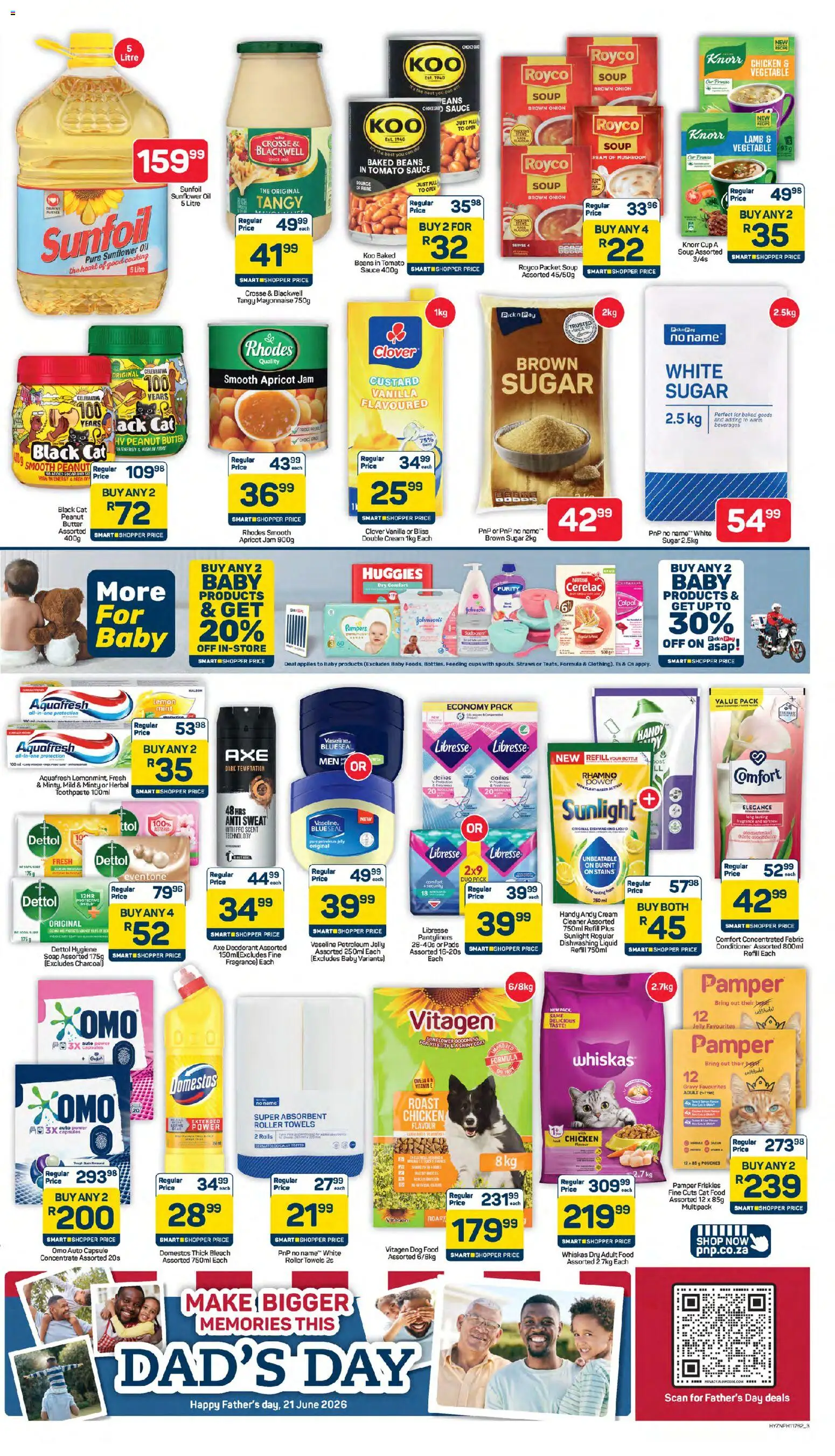 New Pick n Pay catalogue – valid from 08.06.2026 | Page: 3 | Products: Custard, Cesto para colada, Conditioner, Dishwashing liquid