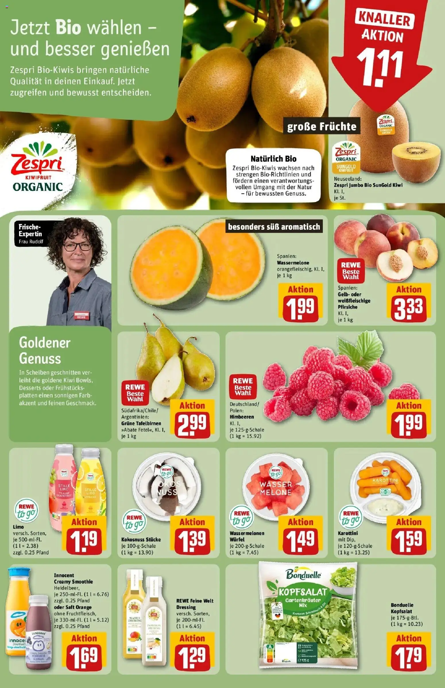 Rewe Prospekt Mannheim – gültig ab 13.07.2026 | Seite: 6 | Produkte: Dressing, Wasser, Wassermelone, Kiwi