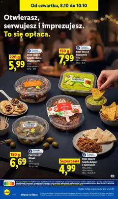 Pogląd oferty "CHEF SELECT Sałatka bulgur z hummusem, 140 g, 220 g różne rodzaje" - ważna od 08.10.2026 | Strona: 82 | Produkty: Żywność, Bulgur, Oliwki, Sałatka