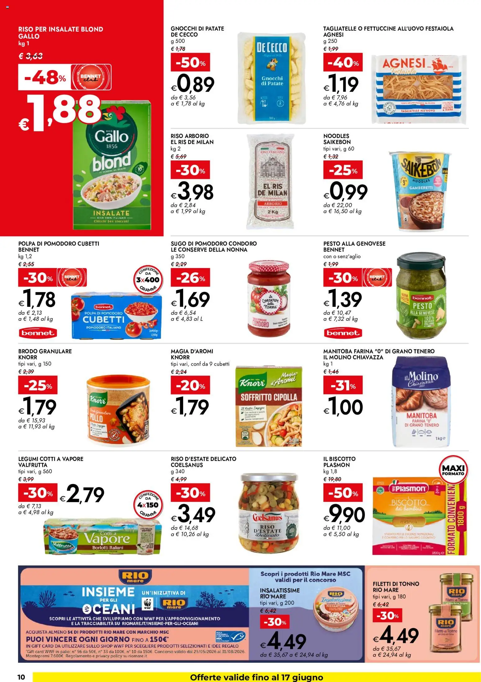 Volantino bennet del 04.06.2026 | Pagina: 10 | Prodotti: Legumi, Patate, Pomodoro, Gamberetti