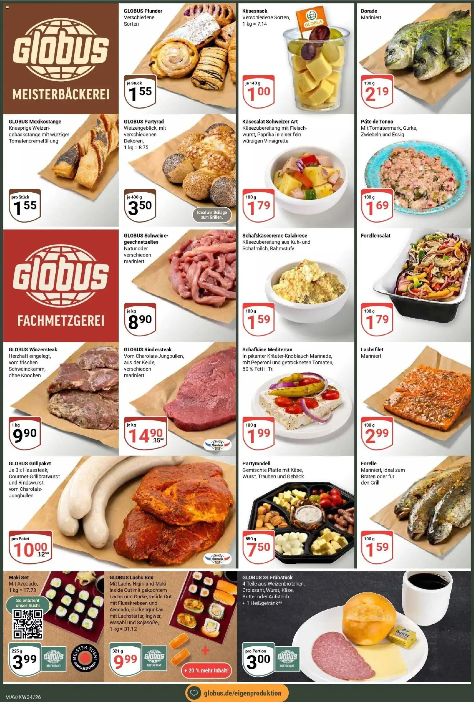 Globus Prospekt Mannheim (ab 17.08.2026) » Angebote online | Seite: 2 | Produkte: Butter, Zwiebeln, Paprika, Fleisch