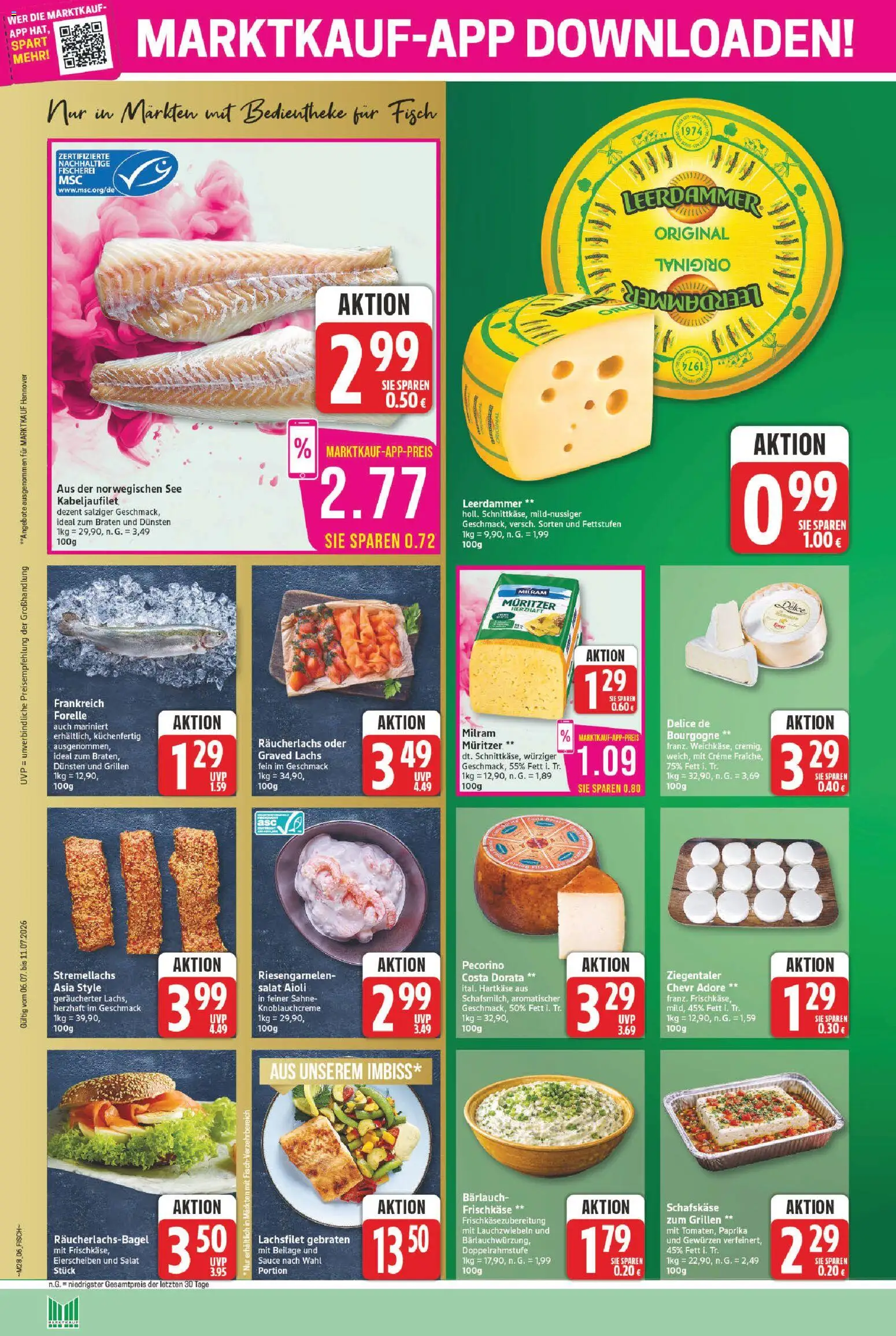 Marktkauf Prospekt – gültig ab 06.07.2026 | Seite: 6 | Produkte: Fisch, Lachs, Räucherlachs, Sahne