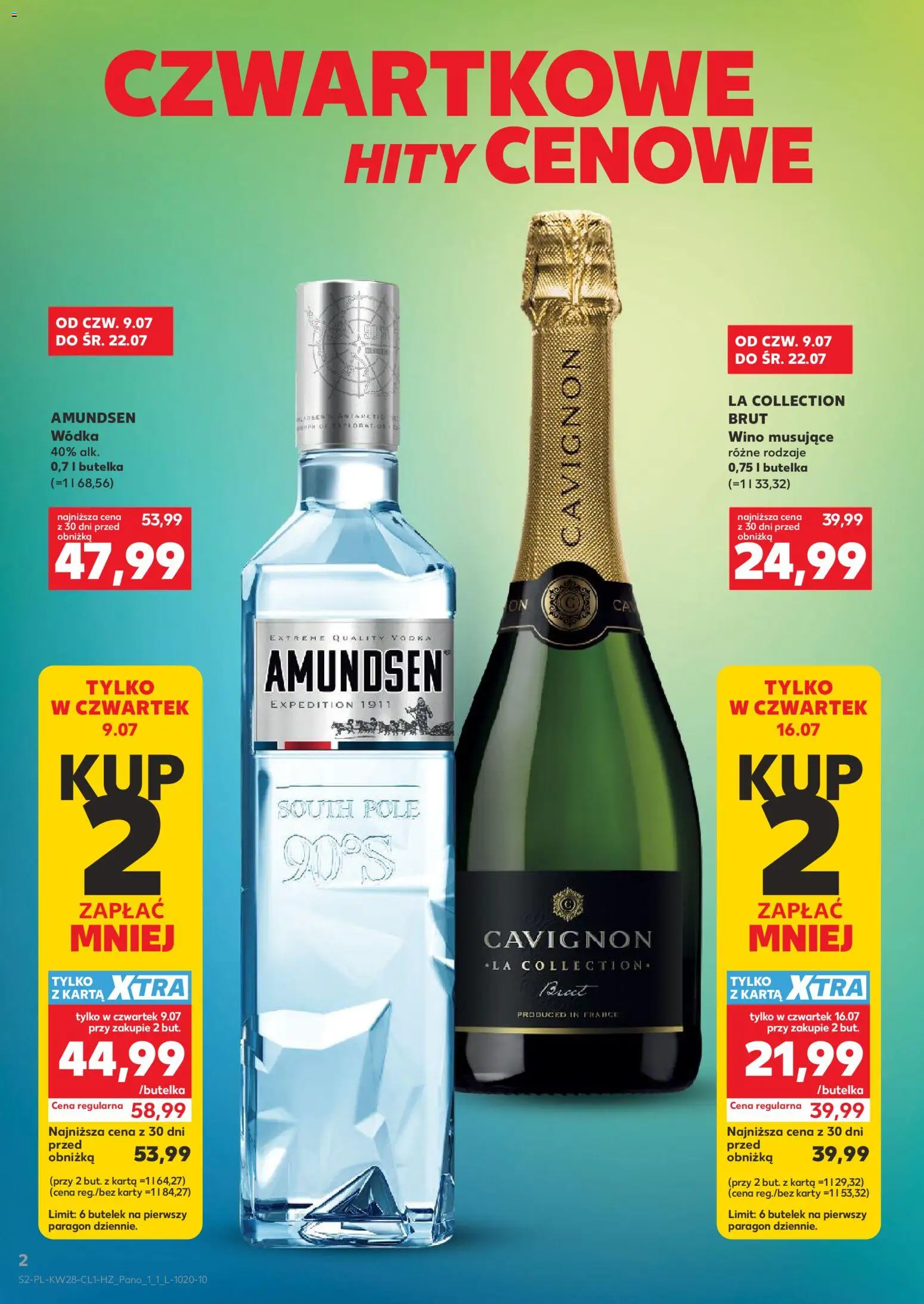 Kaufland Polsko leták - Barek od 09.07.2026 | Strana: 2 | Produkty: Vodka, Karty
