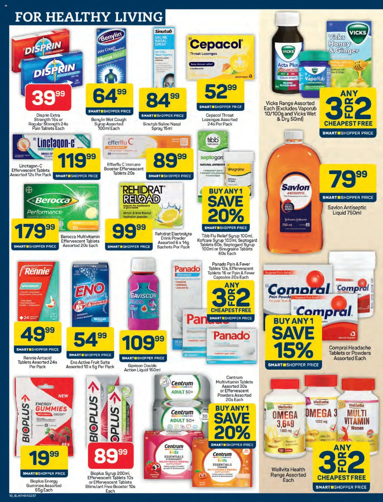 New Pick n Pay catalogue – valid from 24.04.2026 | Page: 10 | Products: Powder, Lozenges, Syrup, Salt