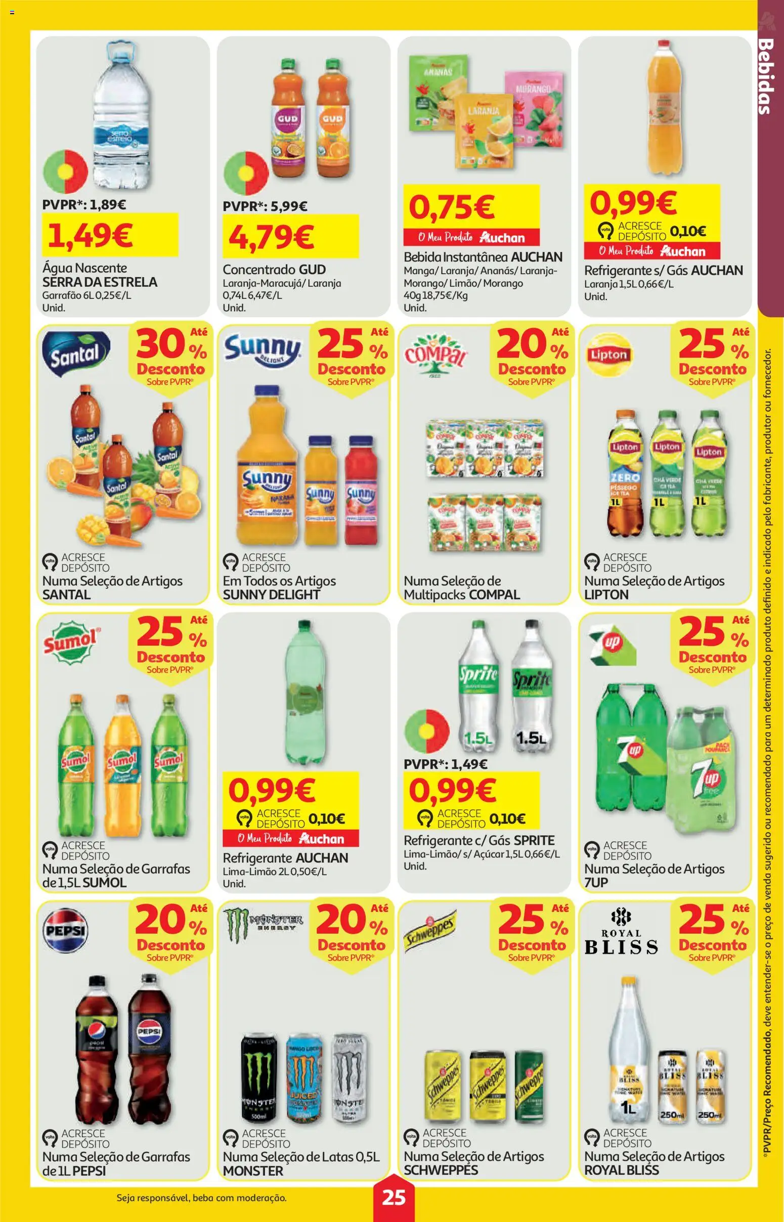Auchan folheto │ válido de 21.05.2026 | Página: 25 | Produtos: Refrigerante, Chá, Açúcar, Bebida