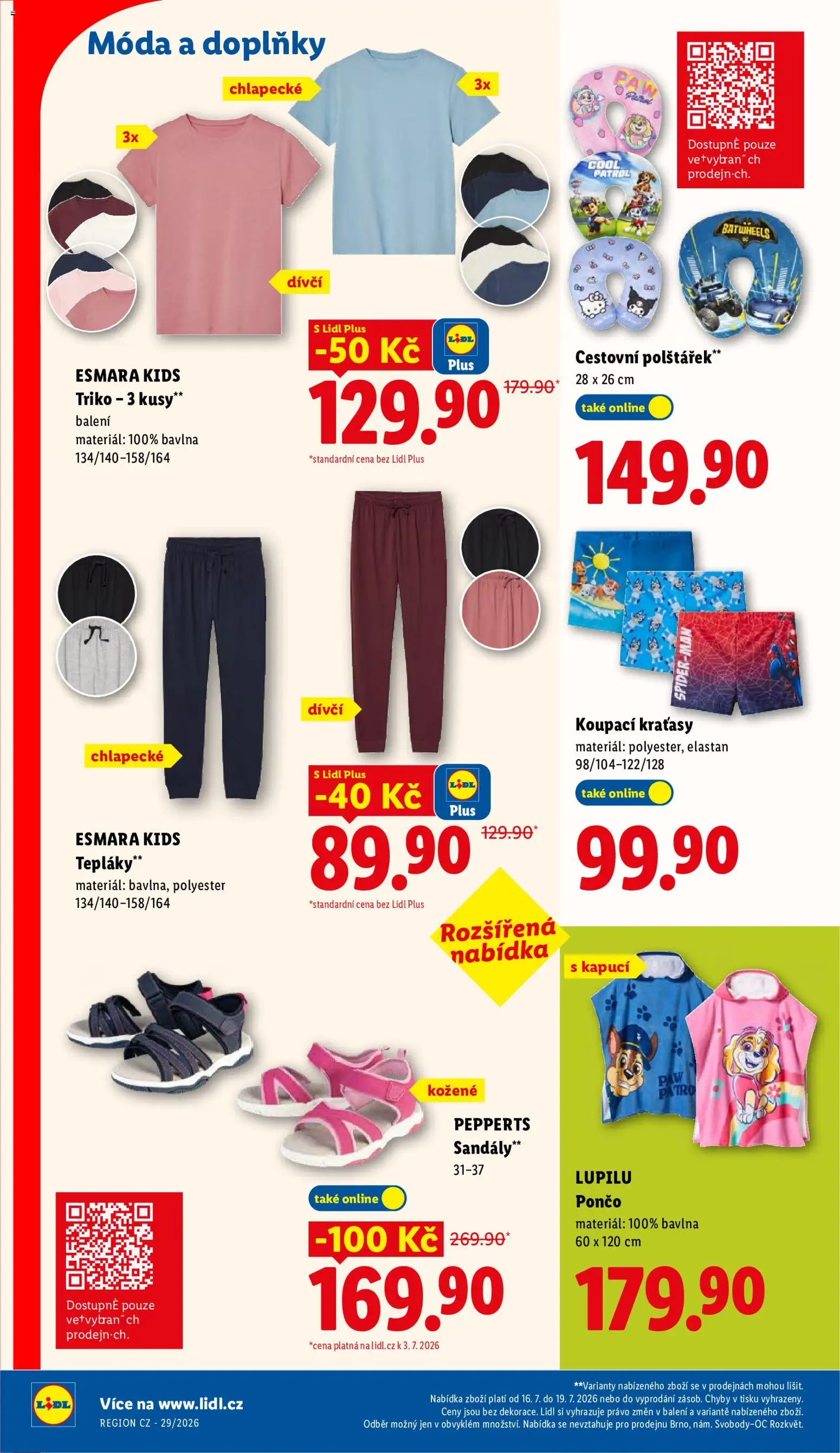 Lidl leták - Spotřební zboží od 13.07.2026 | Strana: 21 | Produkty: Kraťasy, Sandály, Tepláky, Pončo
