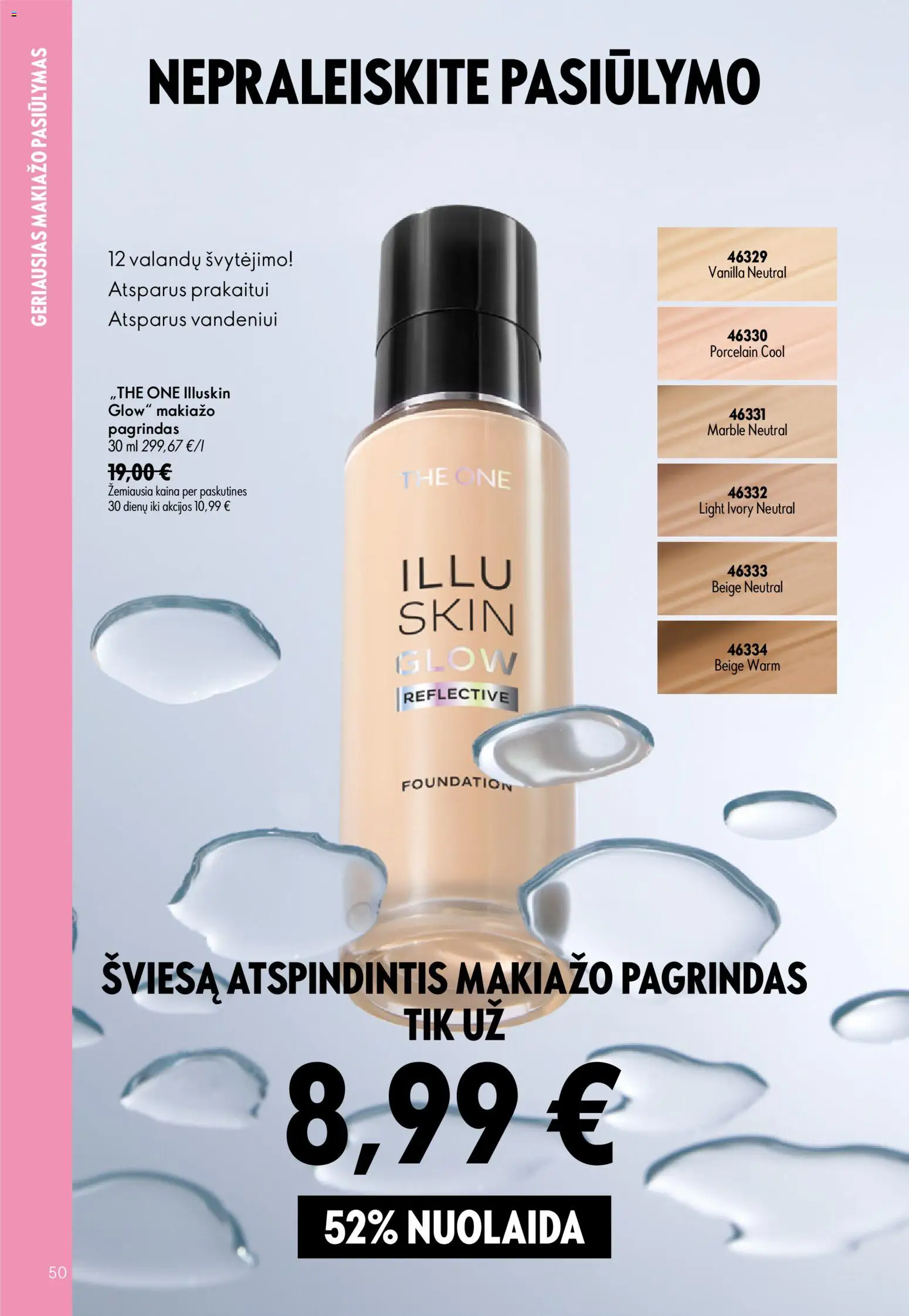 Oriflame akcijos nuo 2026.07.15 | Puslapis: 50 | Prekių: Makiažo pagrindas