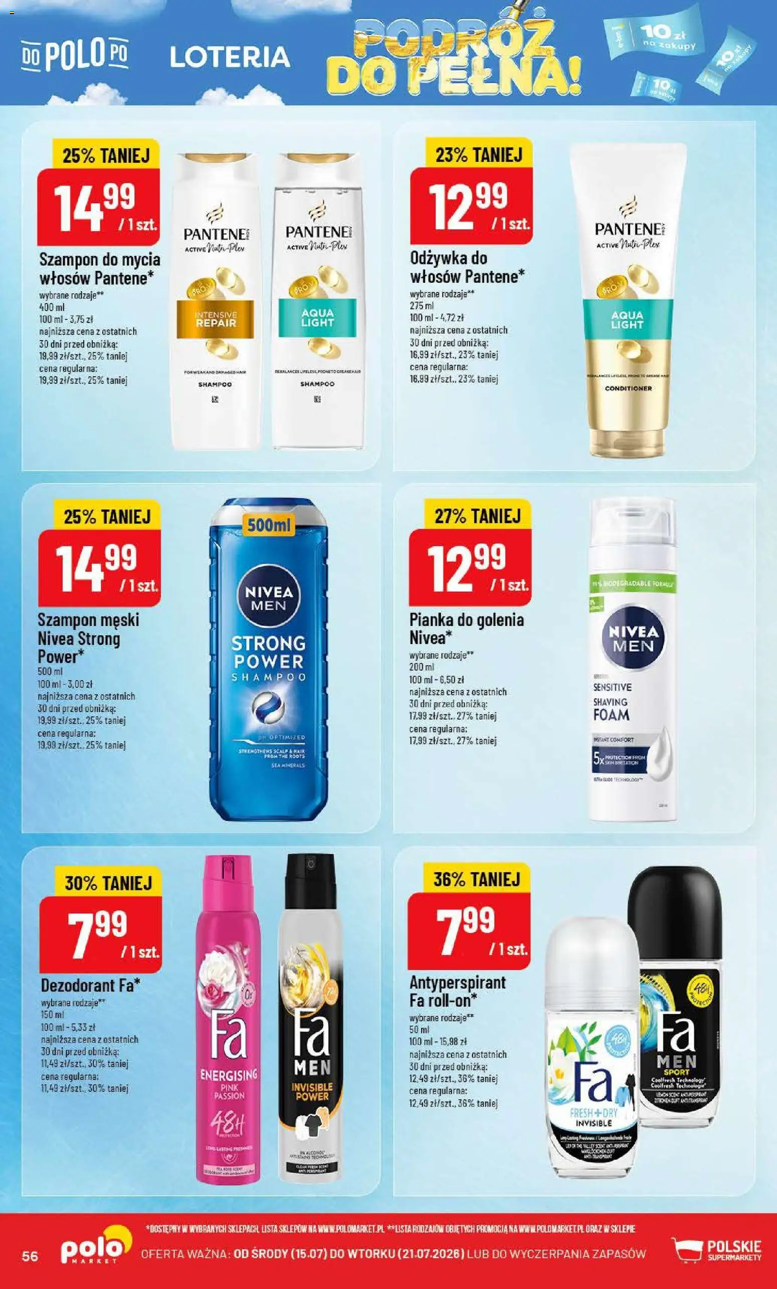 POLOmarket gazetka od 15.07.2026 | Strona: 56 | Produkty: Szampon, Odżywka, Dezodorant, Antyperspirant