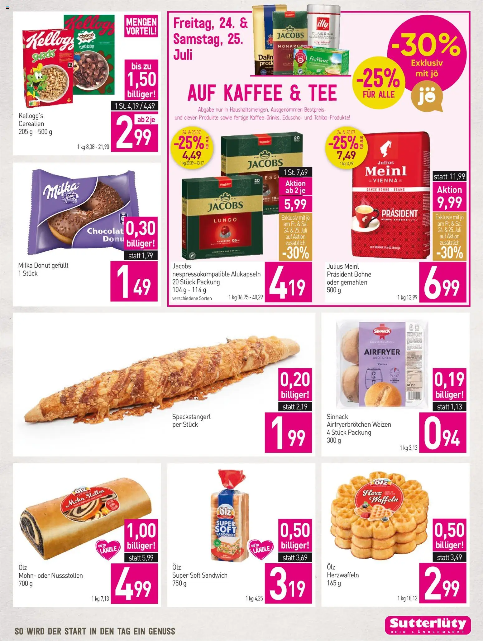 Sutterlüty Flugblatt gültig ab 23.07.2026 | Seite: 3 | Produkte: Rum, Kaffee, Tee
