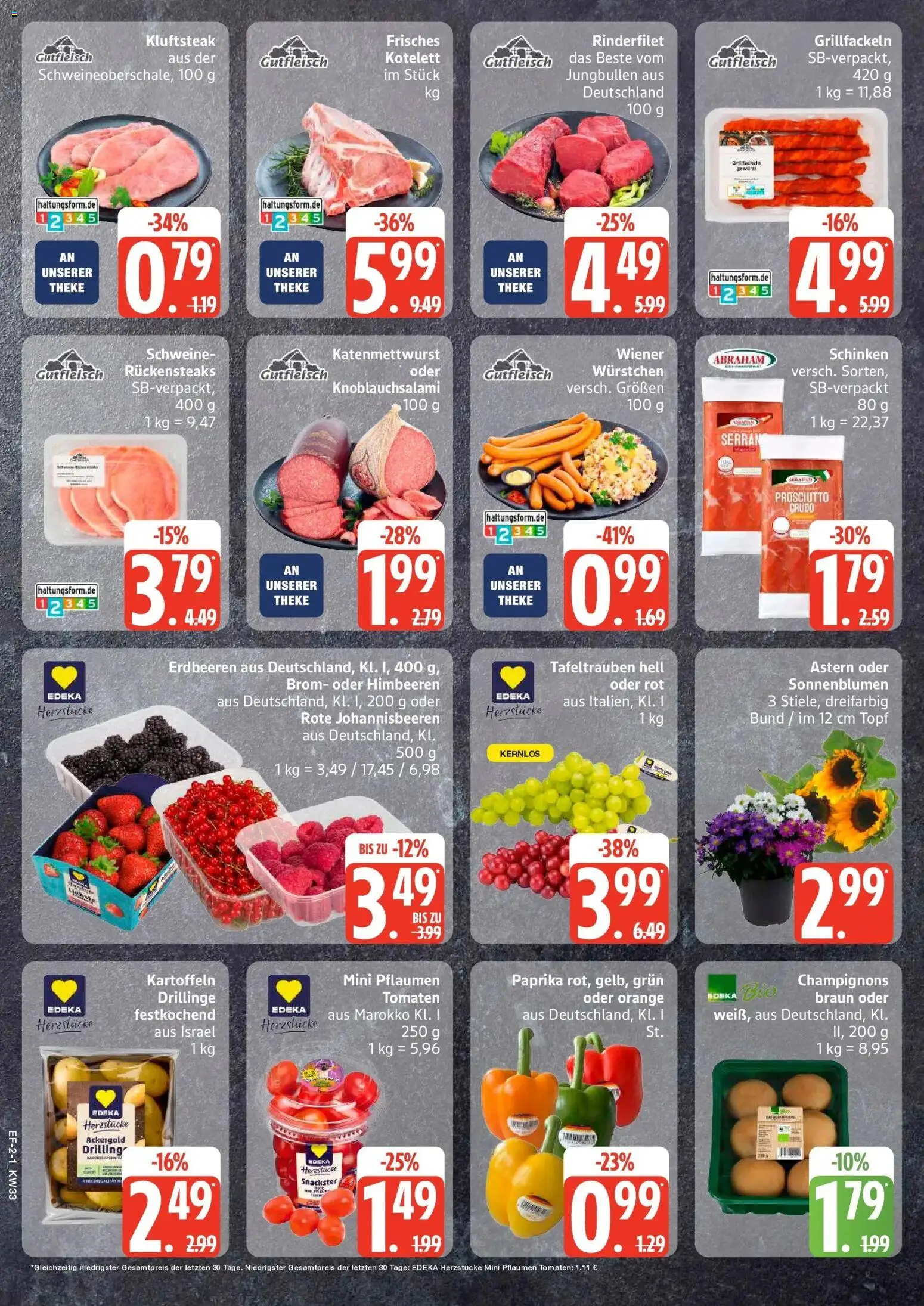 Edeka Prospekt Hamburg (ab 10.08.2026) » Angebote Online | Seite: 2 | Produkte: Himbeeren, Champignons, Kartoffeln, Schinken